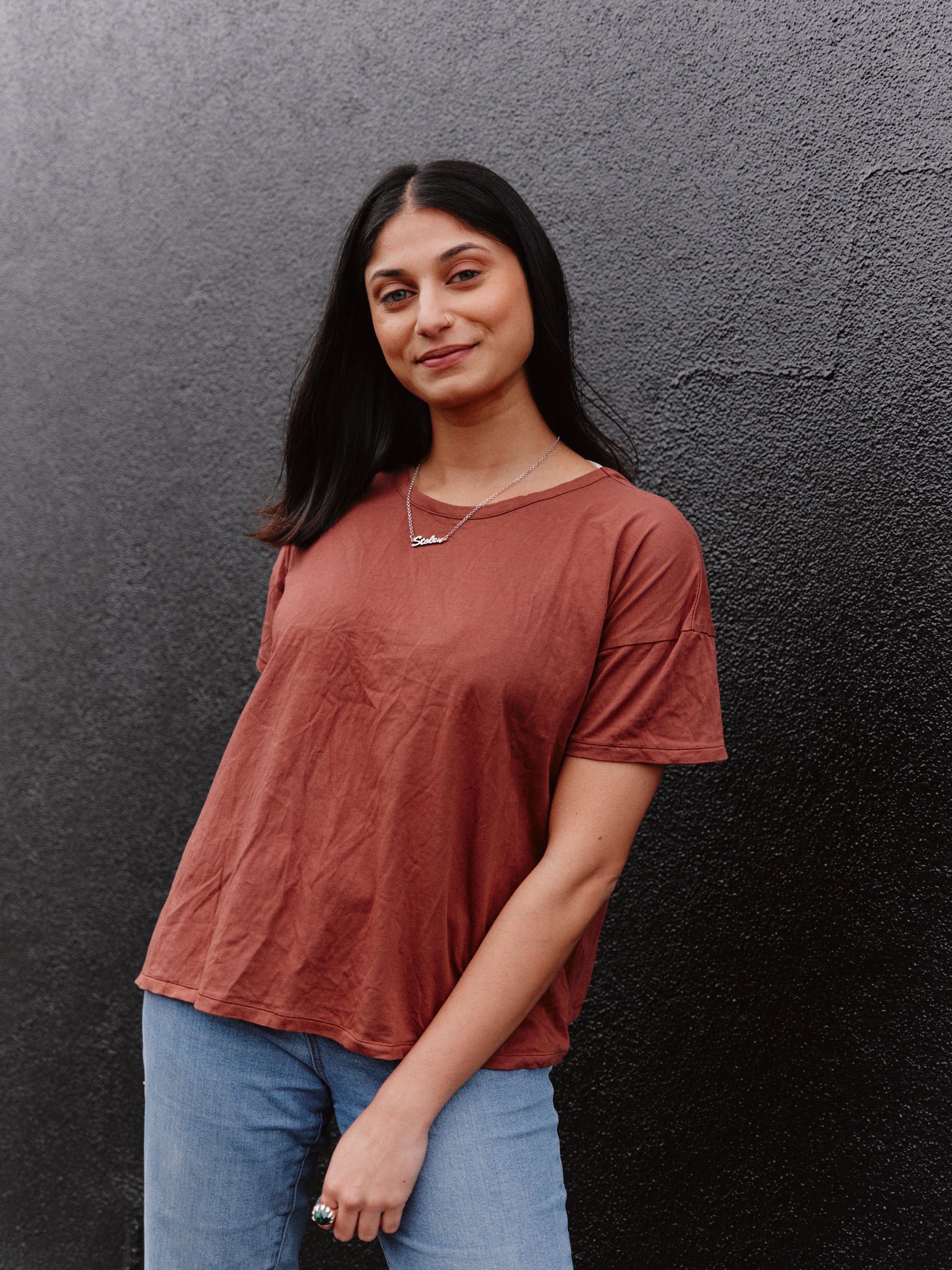 Marle Kennedy brick colour tee