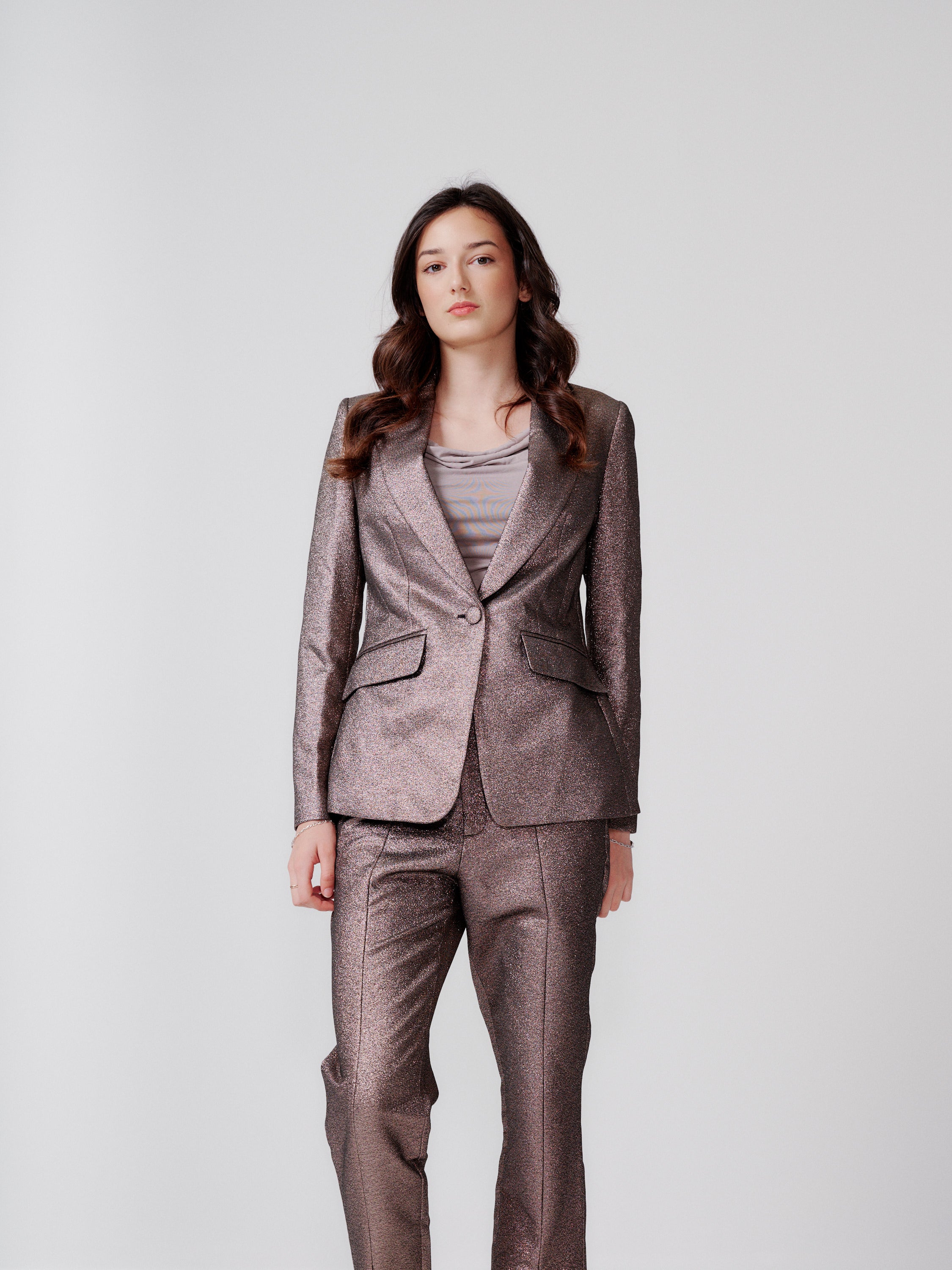 Coast metallic two piece suit