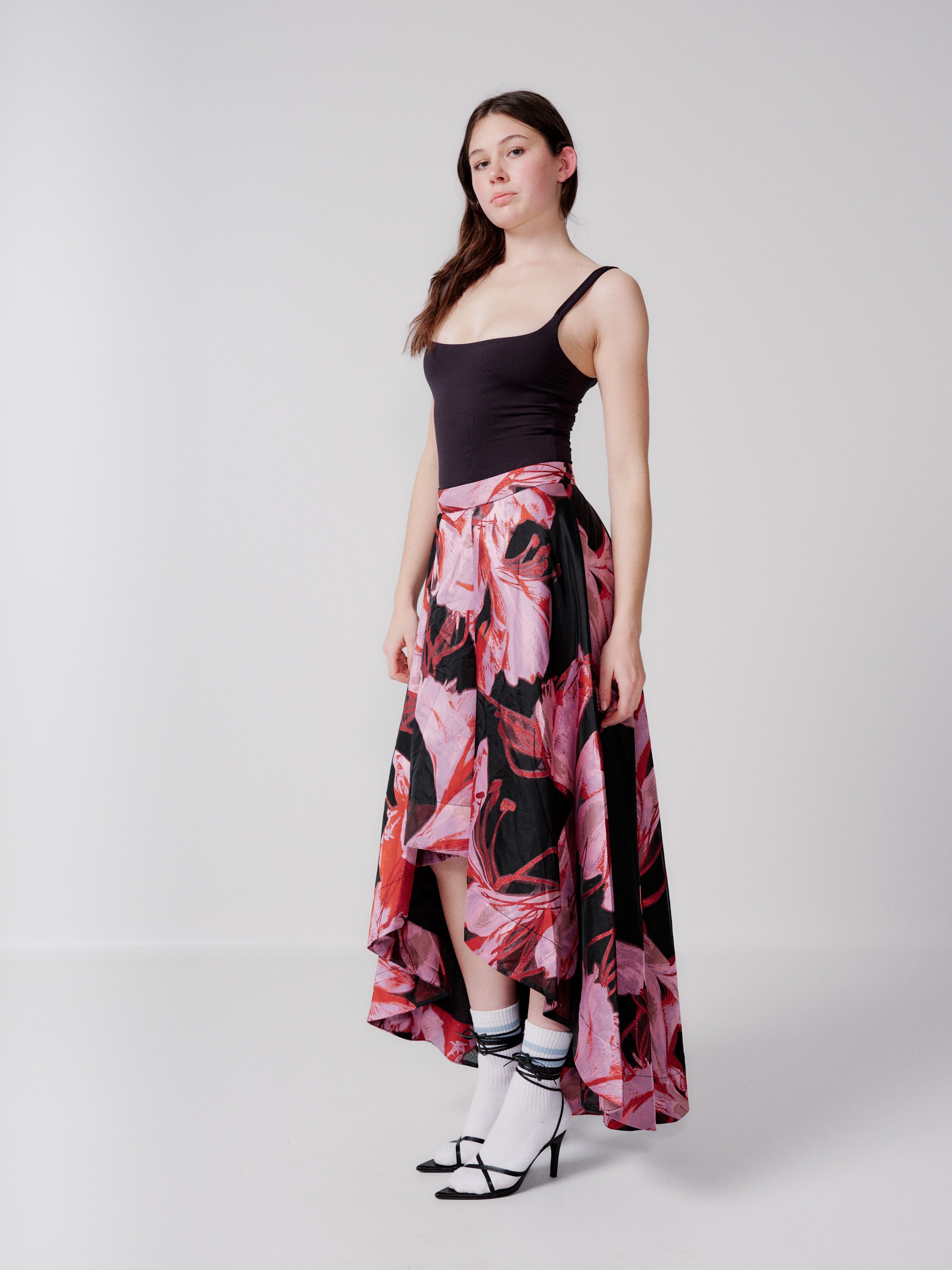 Coast jacquard midi skirt