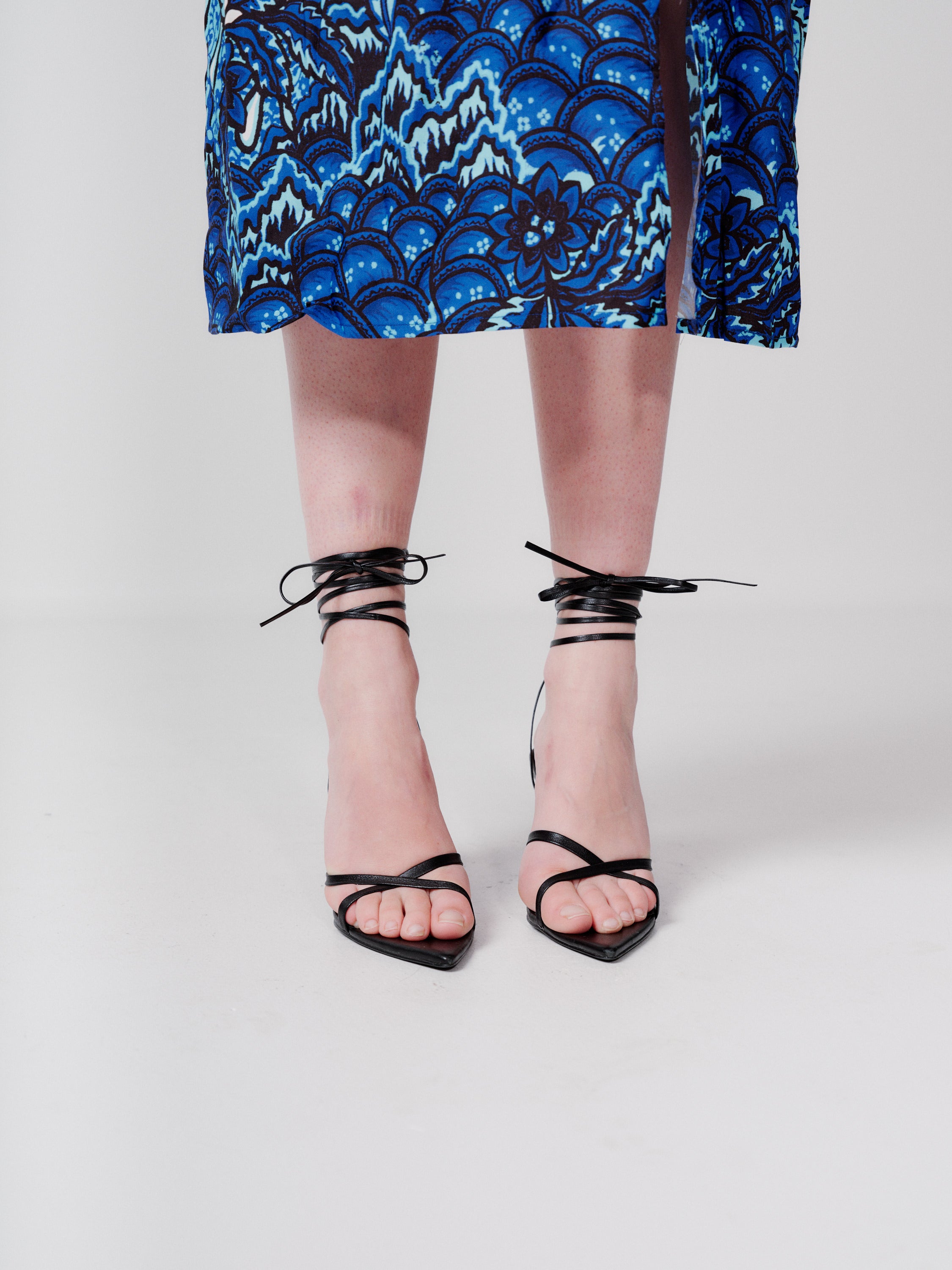 Aere lace up Leather heels