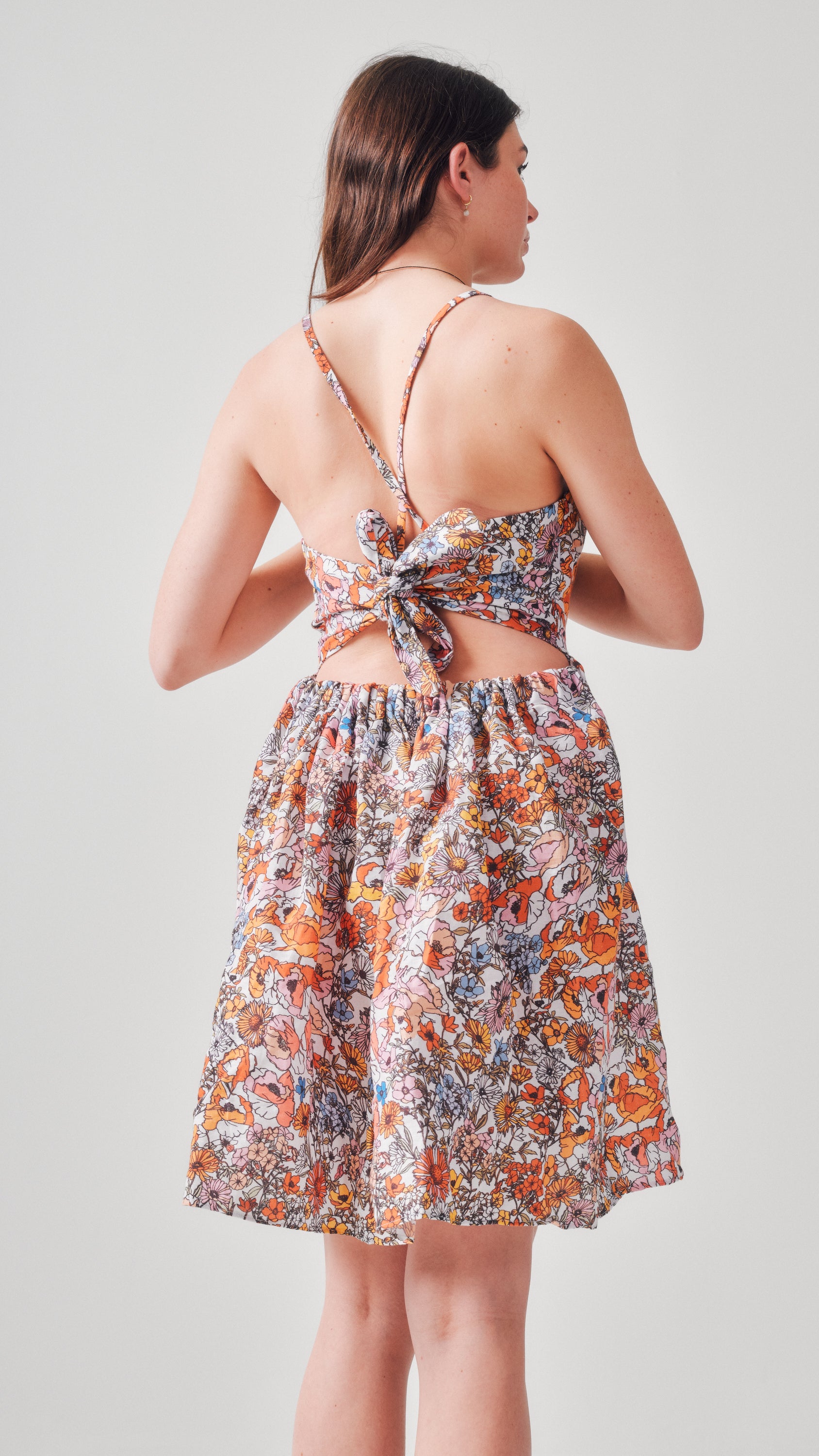 Tie Back Solid Lace Dress main image 0