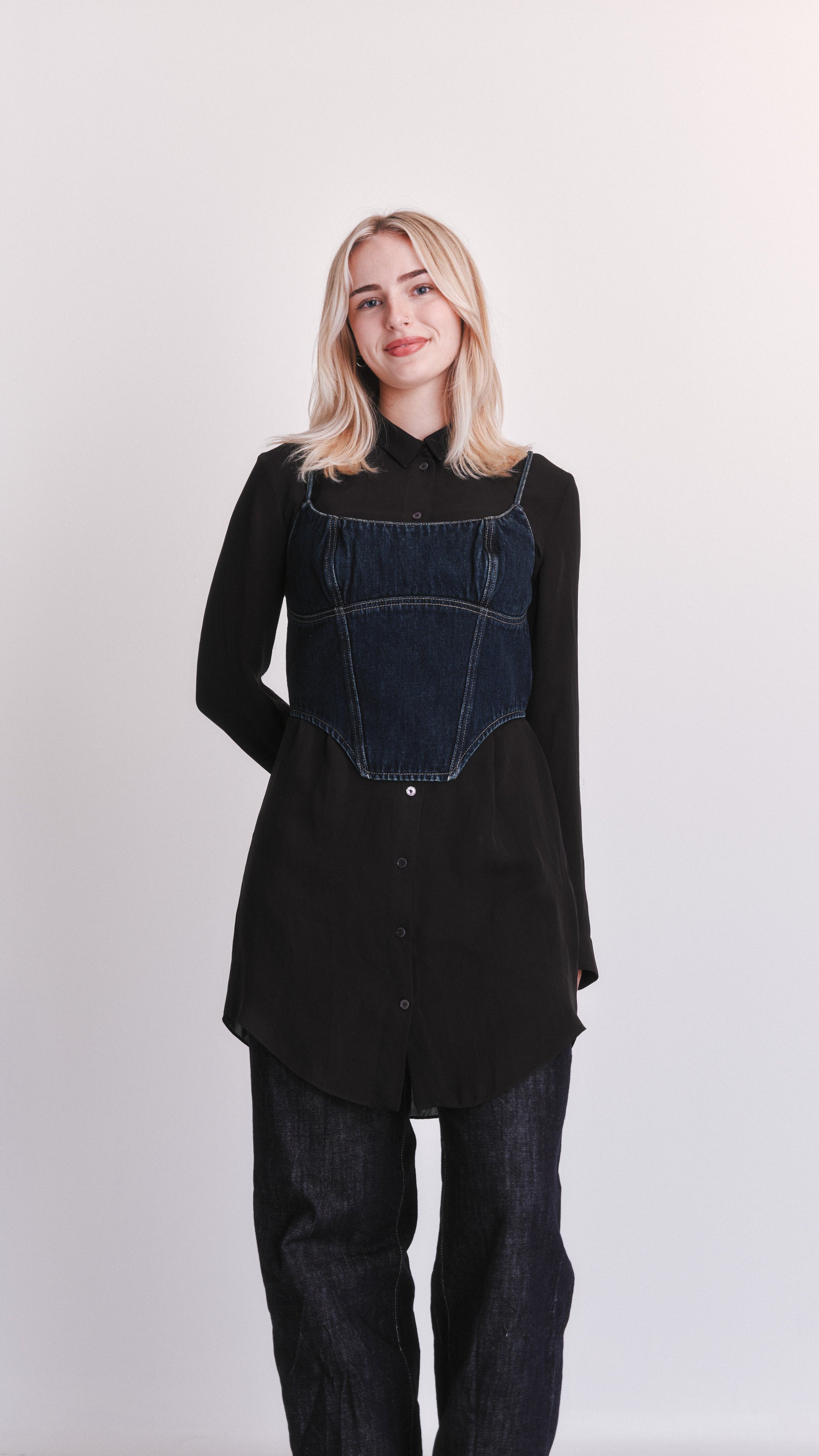 Glassons denim crop top