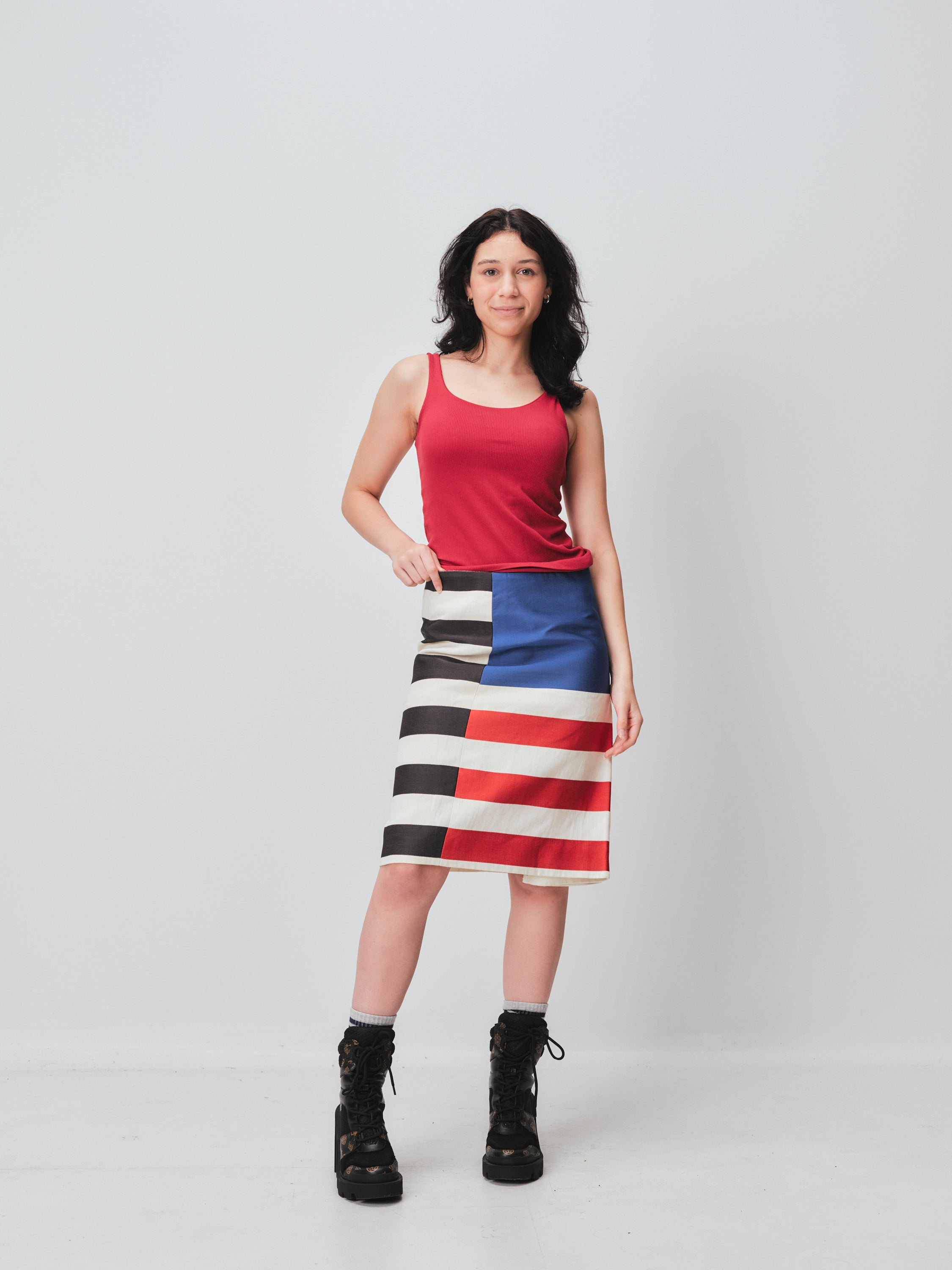 Acne Studios colour block skirt