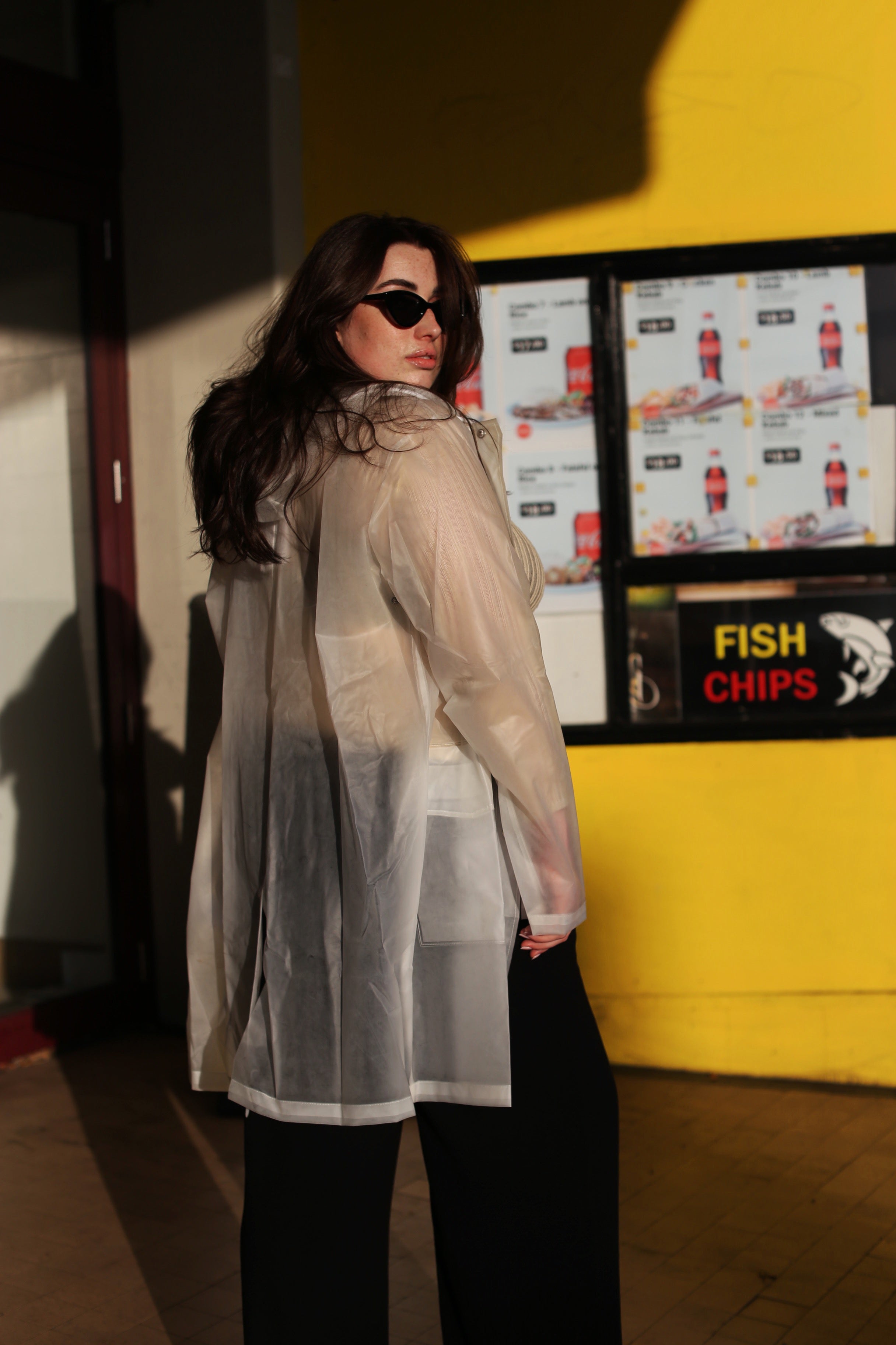 RAINS transparent rain jacket