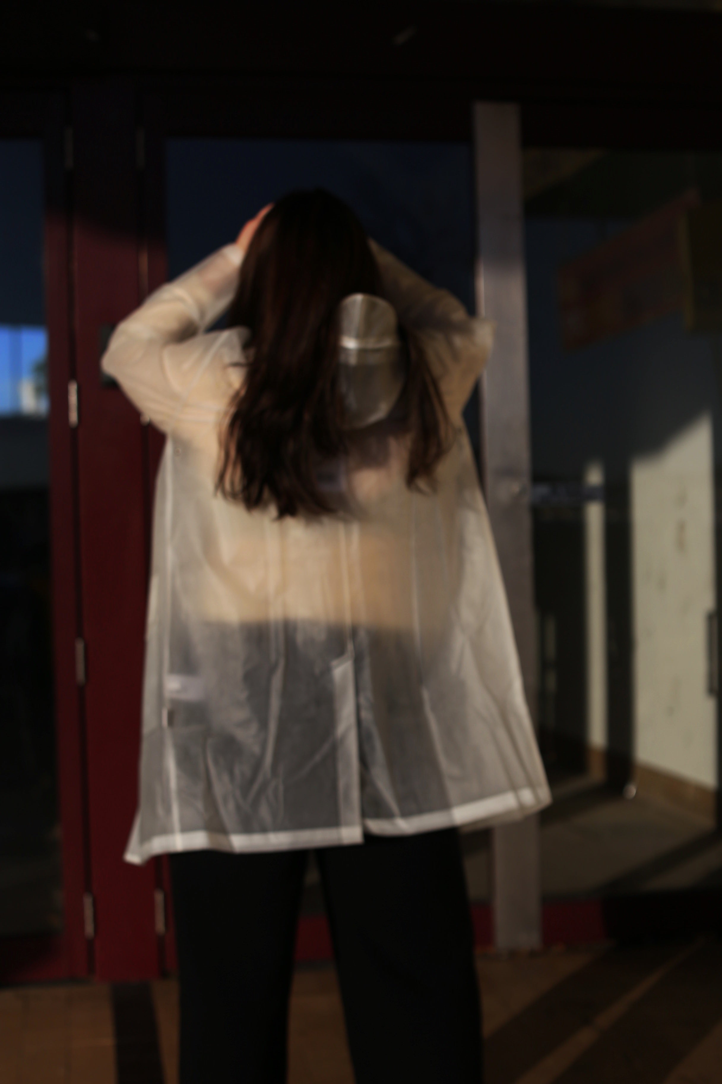 RAINS transparent rain jacket