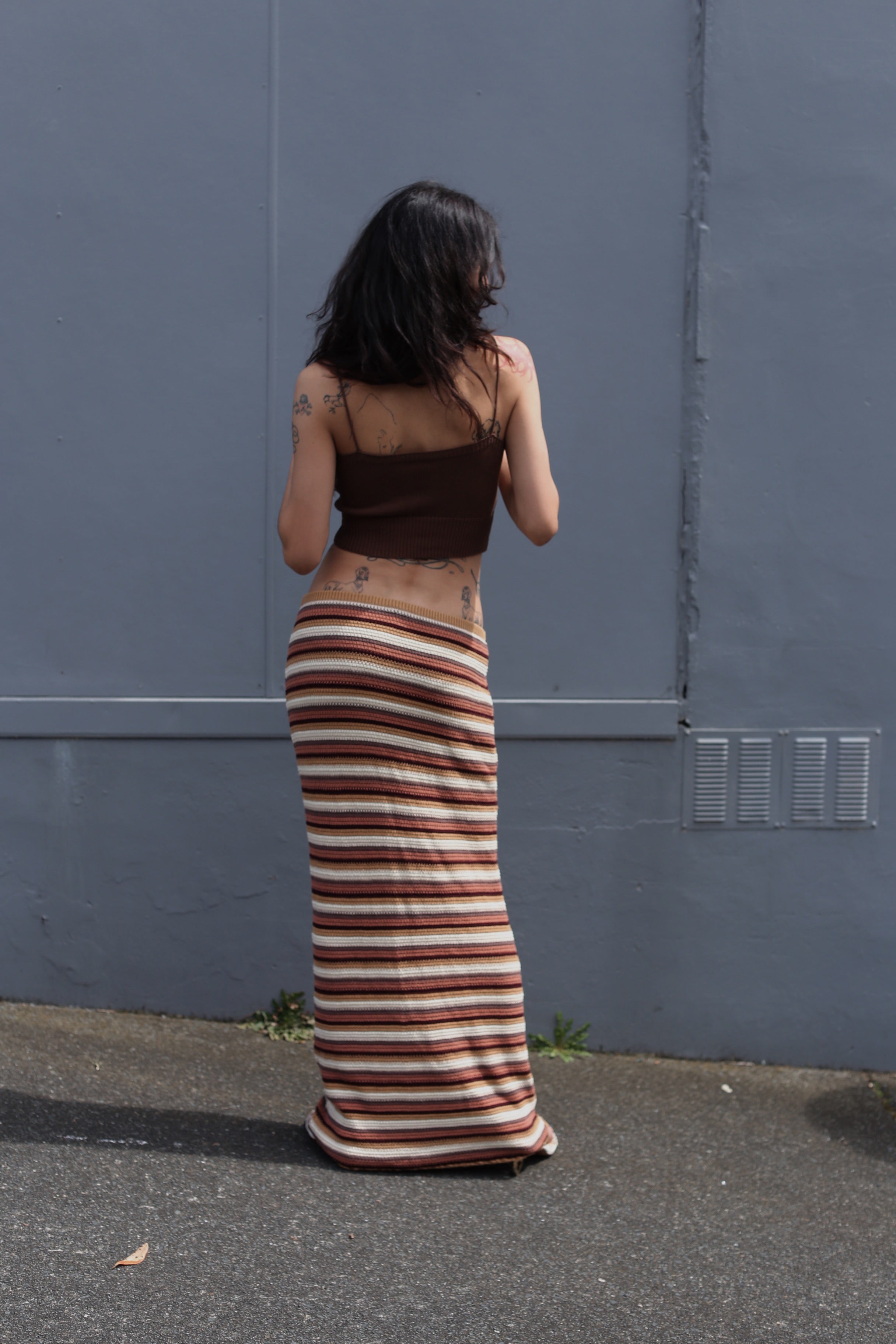 Glassons stripe crochet skirt
