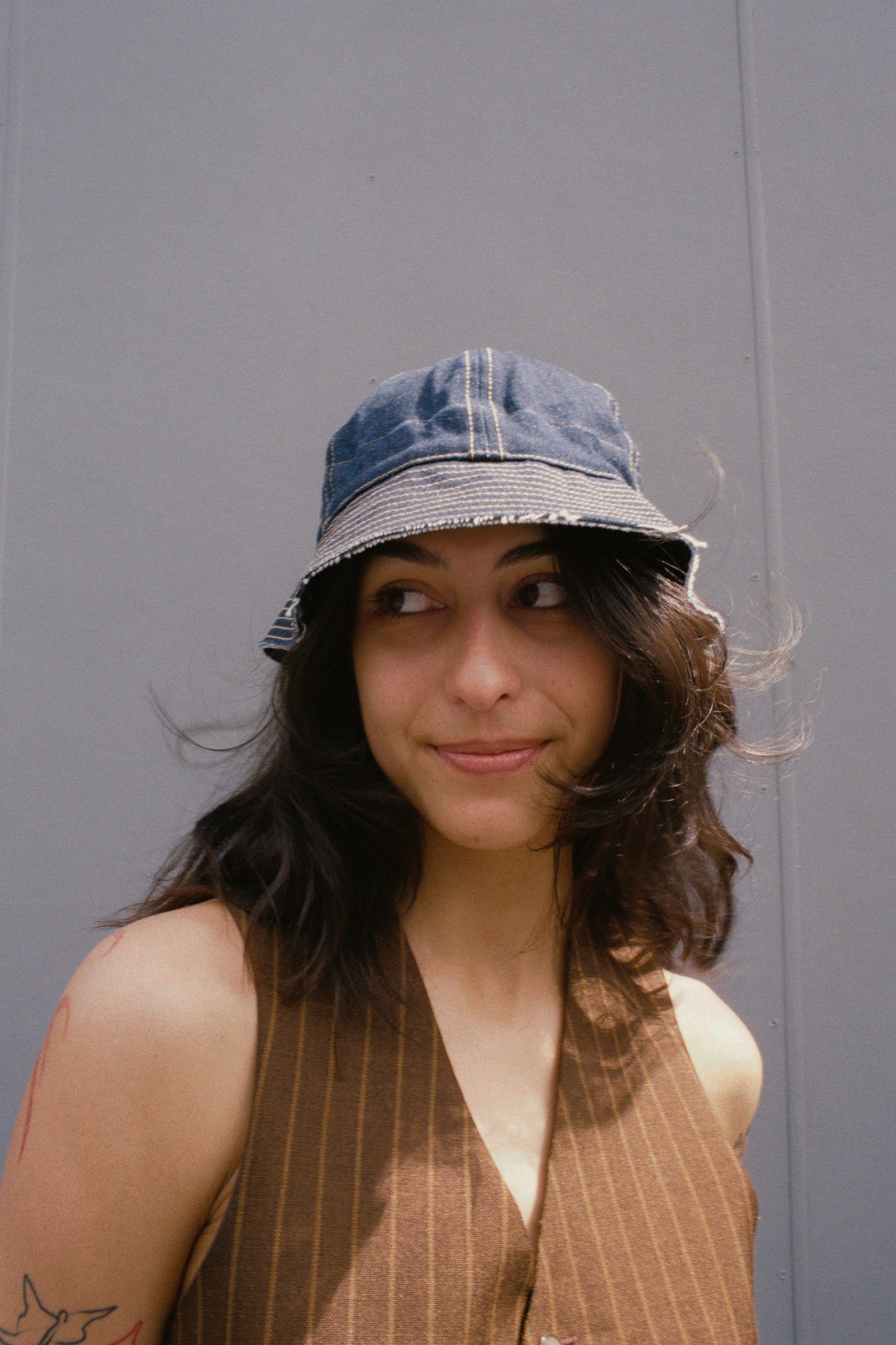 Ratbags x Common upcycled denim bucket hat