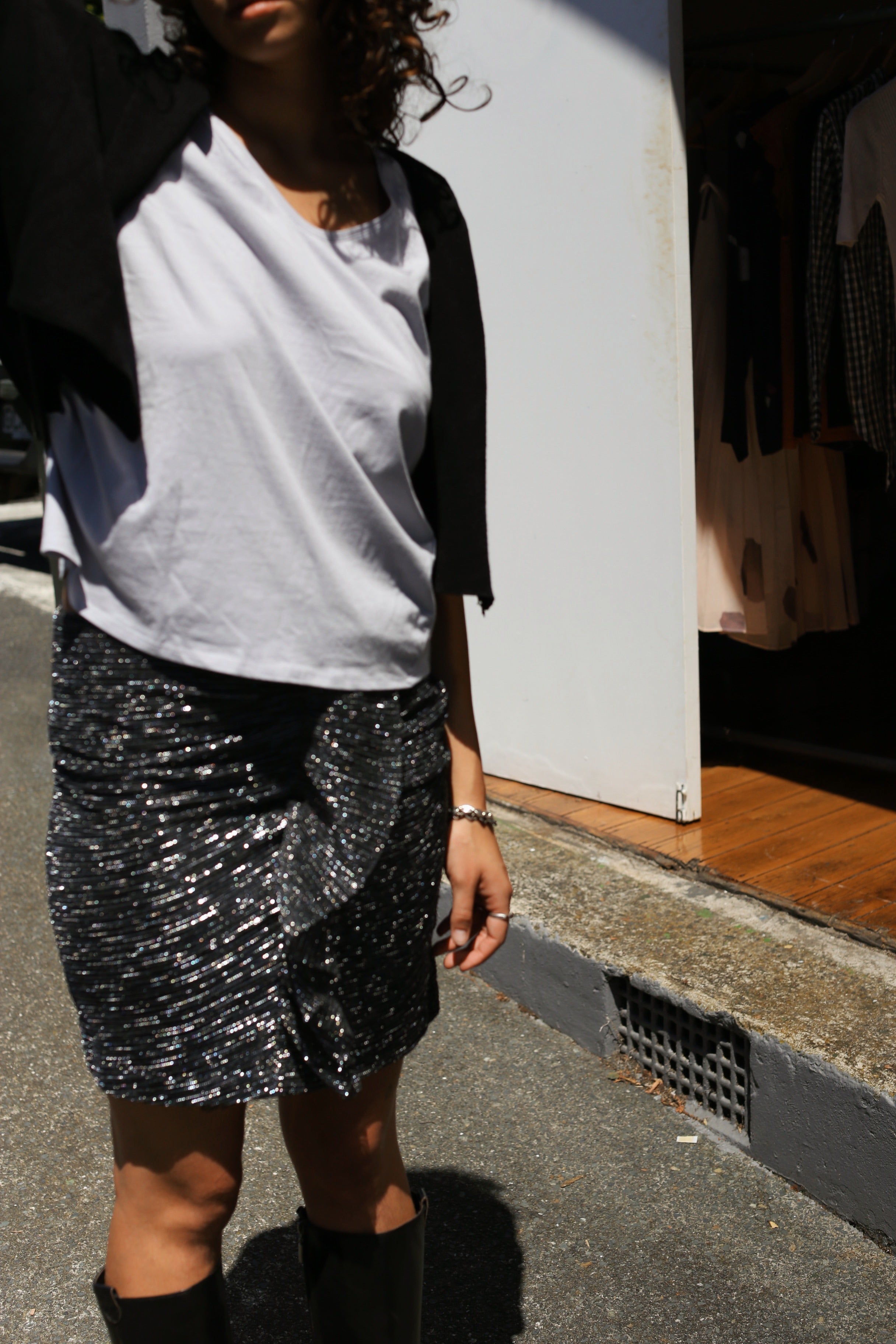 Superette ruffle glitter skirt