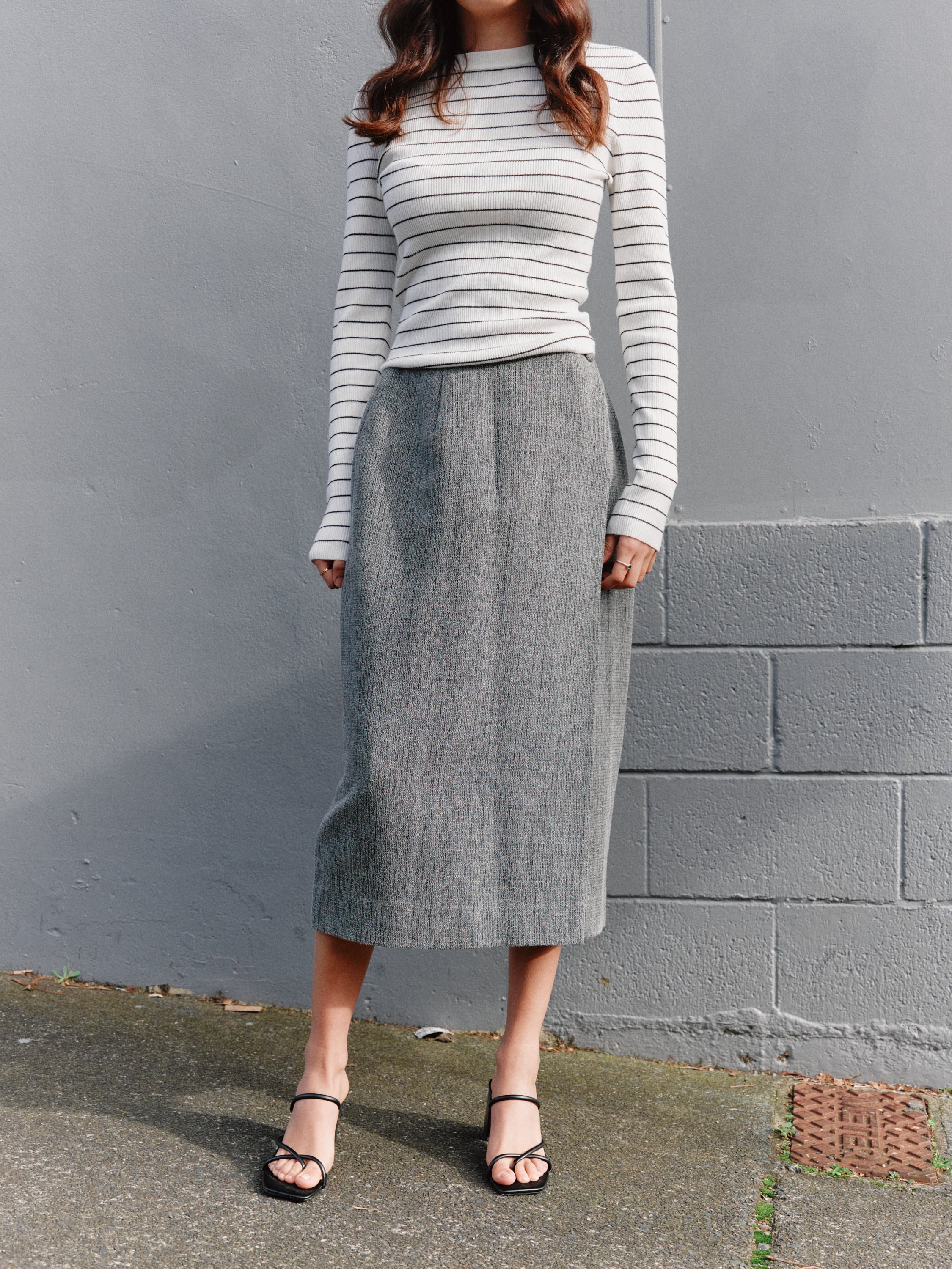 Grey wrap skirt