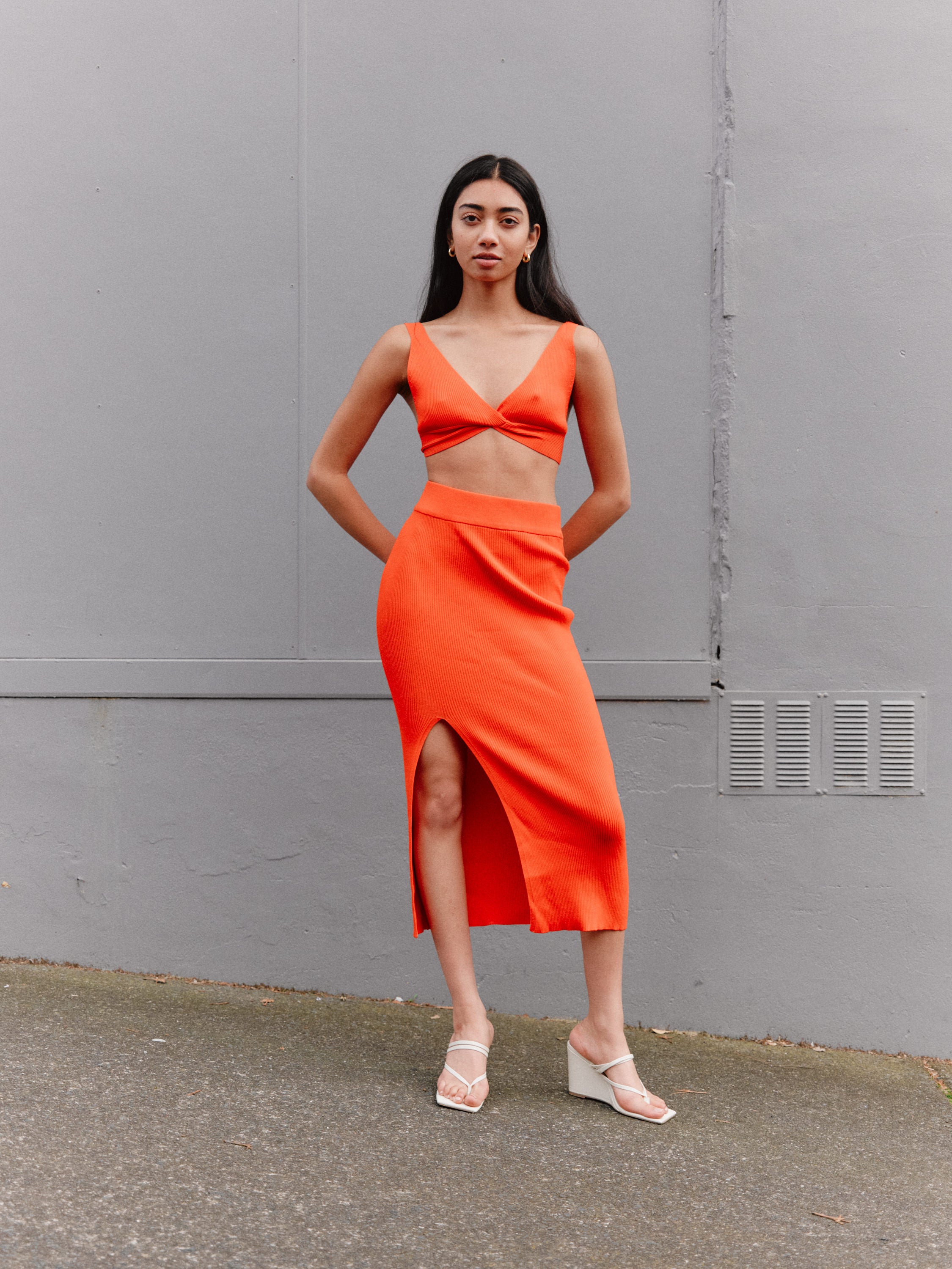 Zara ribbed two piece