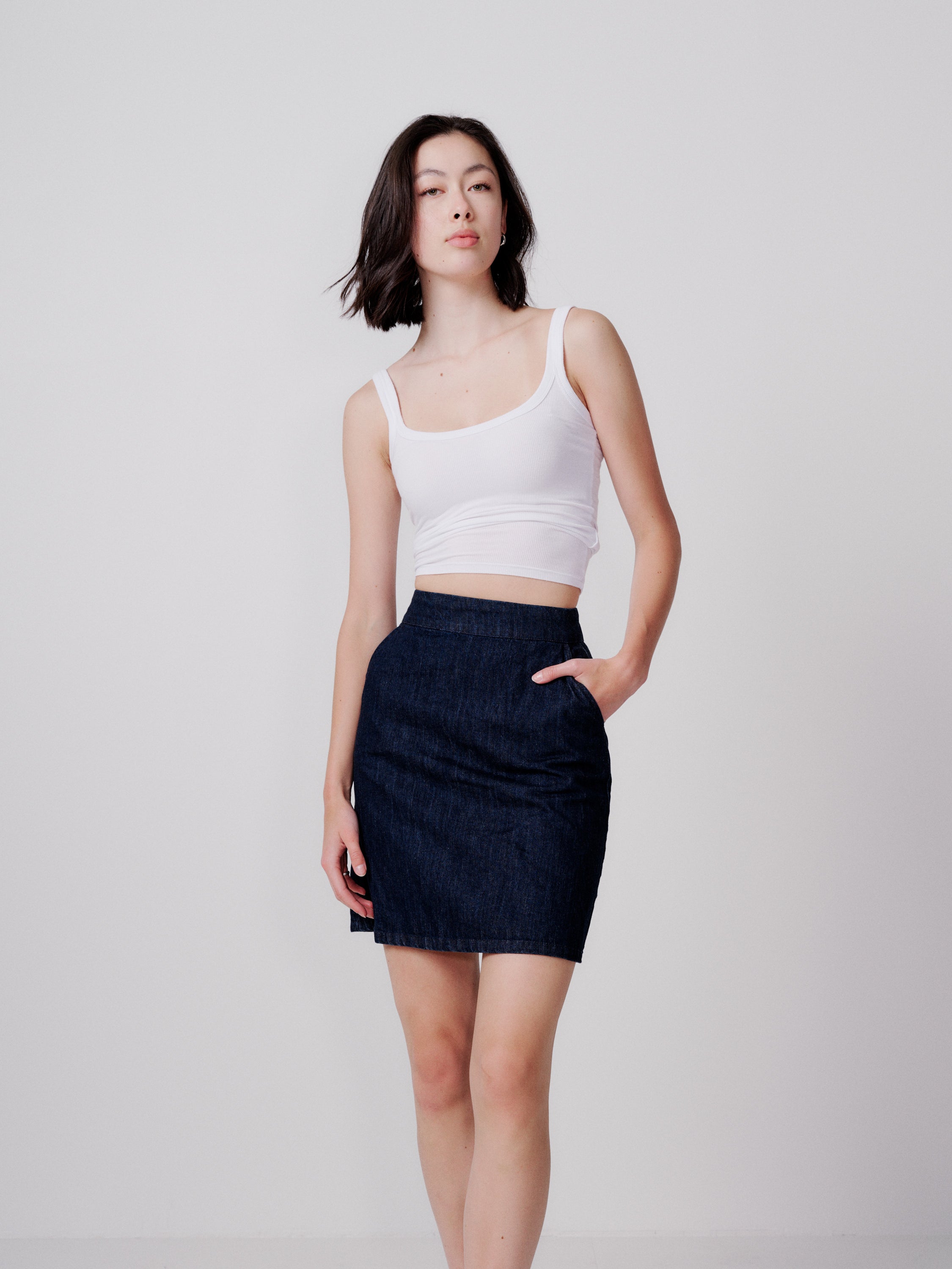 Warehouse denim skirt