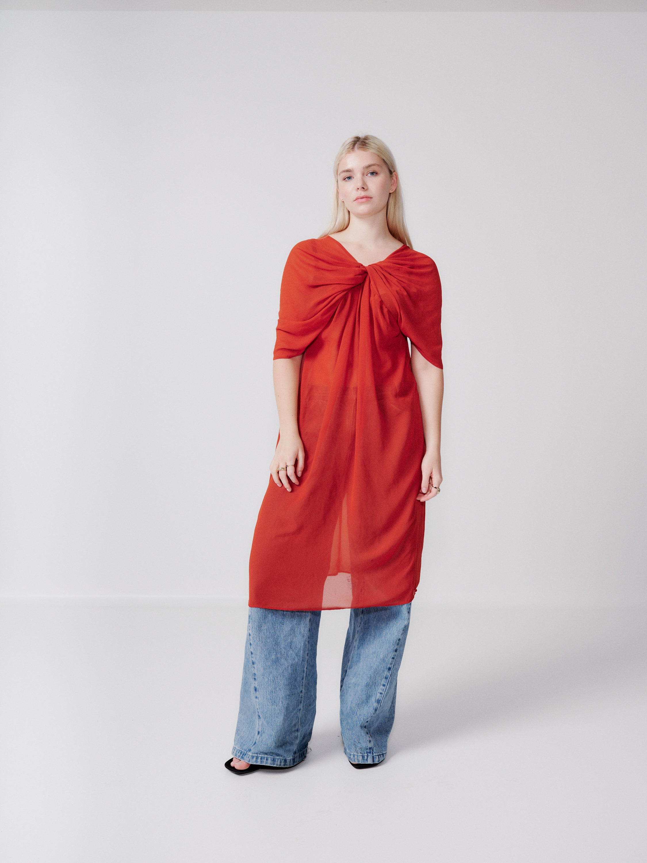 Ricochet off shoudler dress