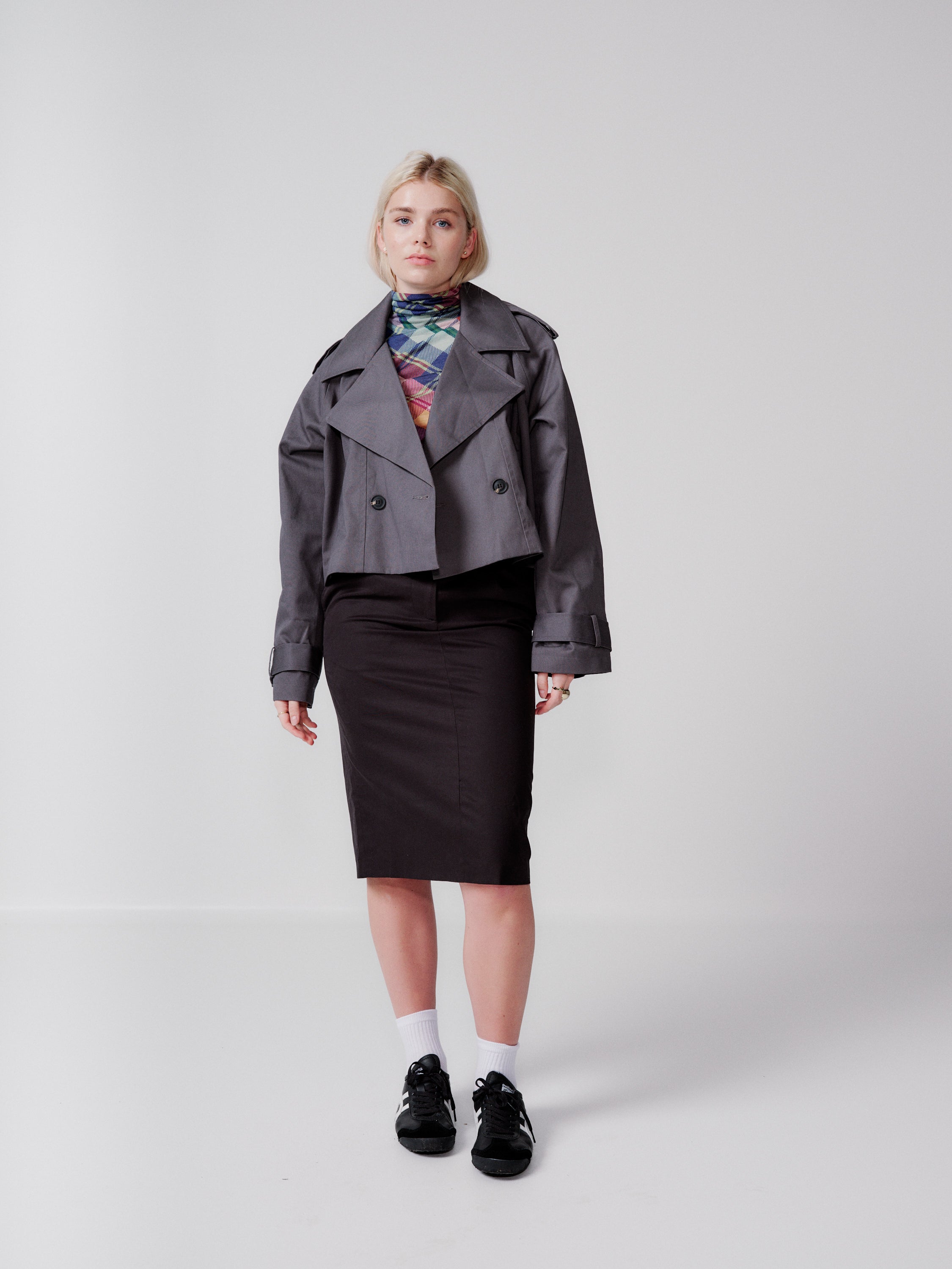 ASOS DESIGN cropped trench jacket