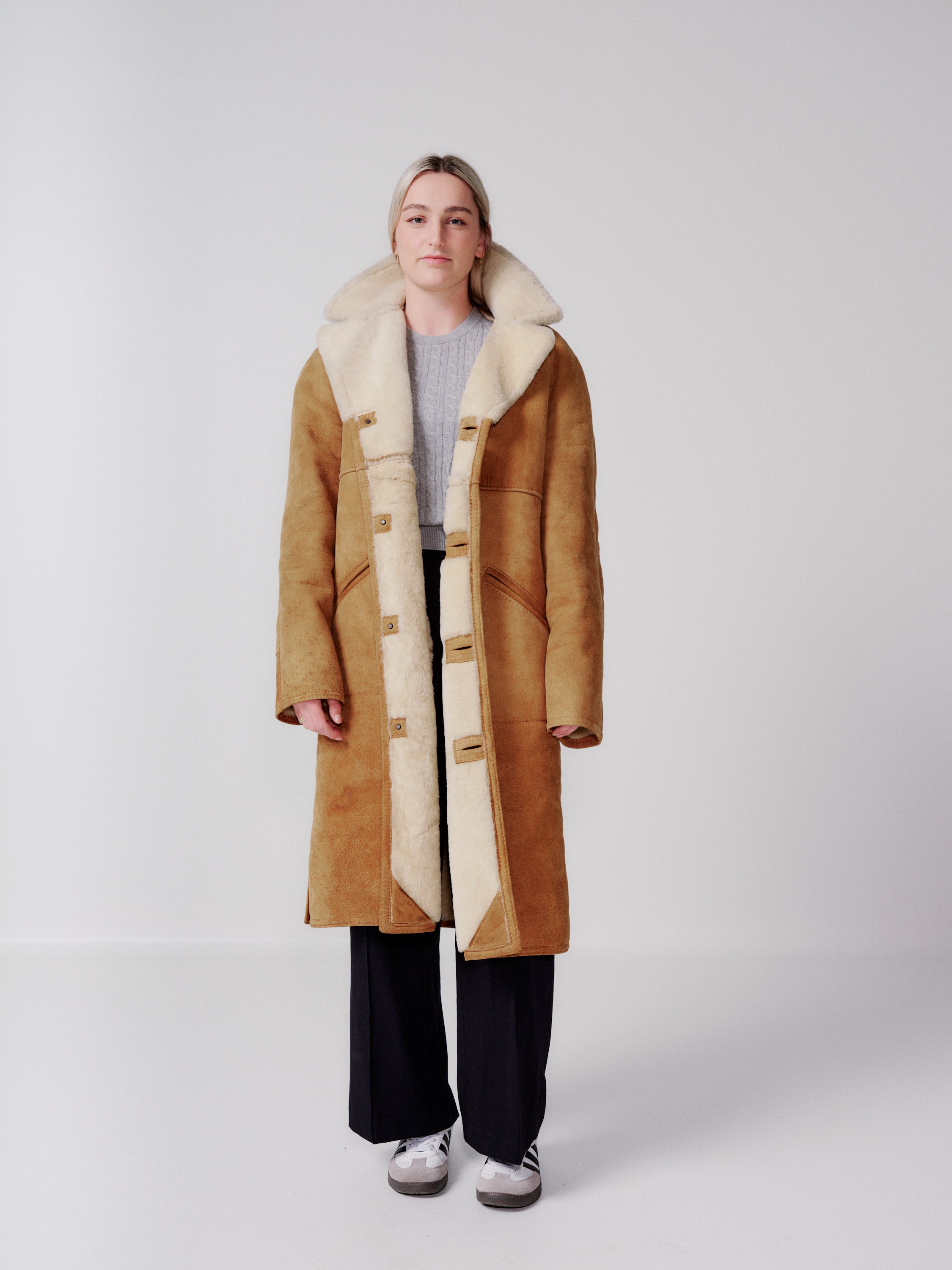 Genuine sheep skin coat