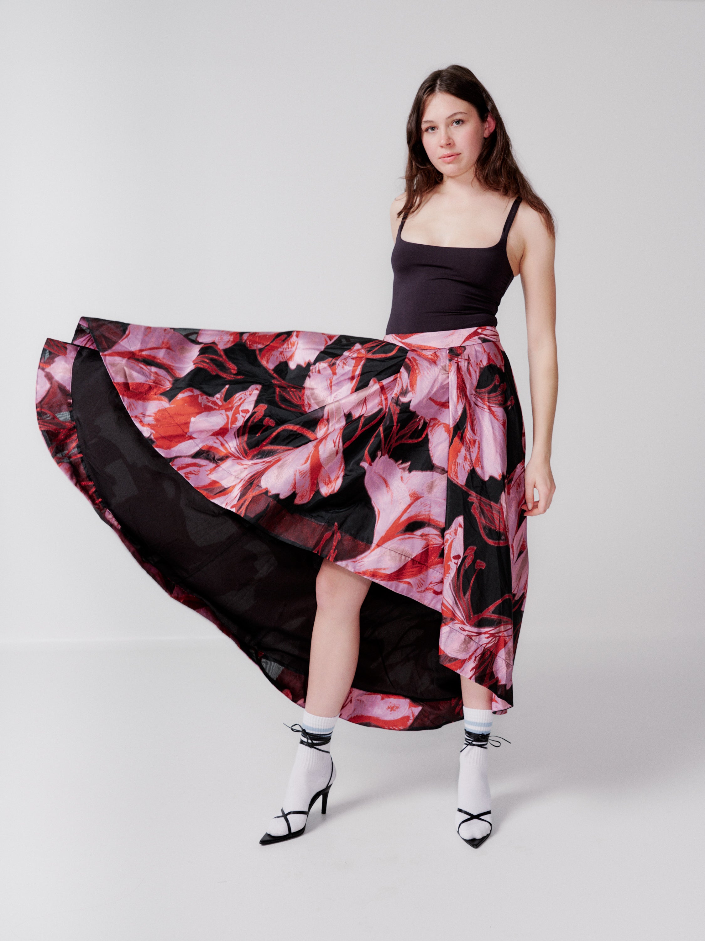 Coast jacquard midi skirt