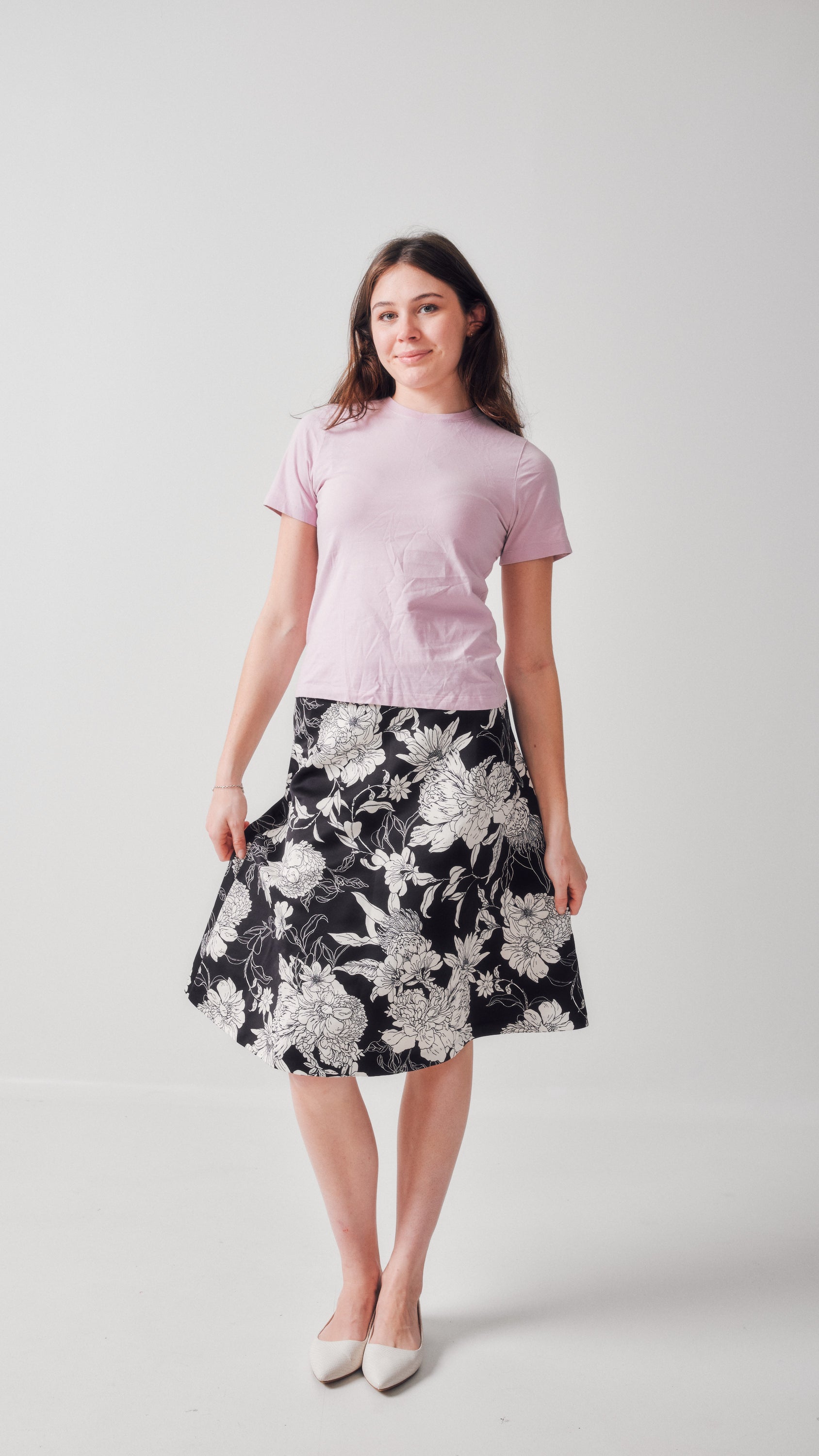 H&M floral print skirt