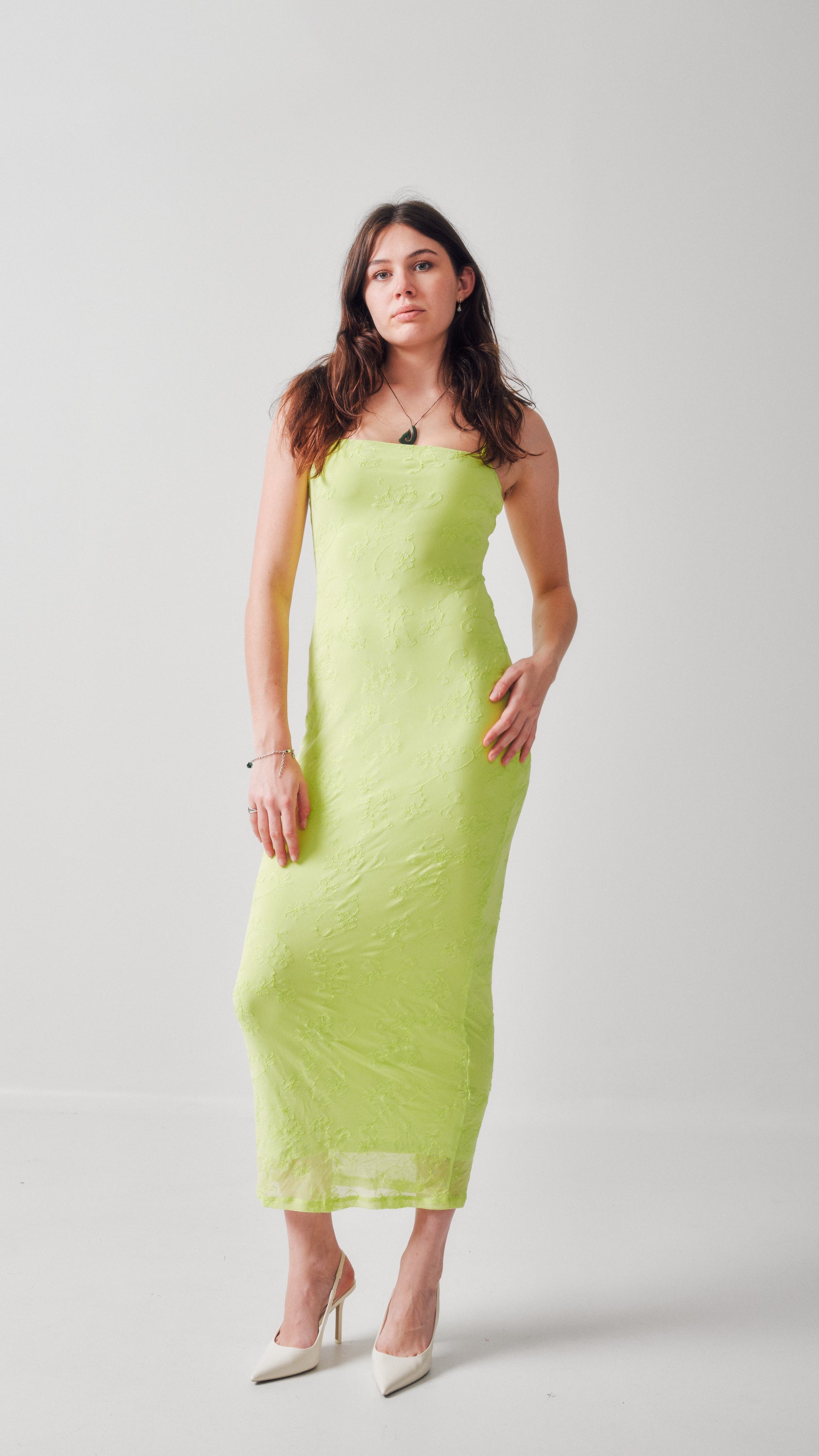 Glassons lime midi dress