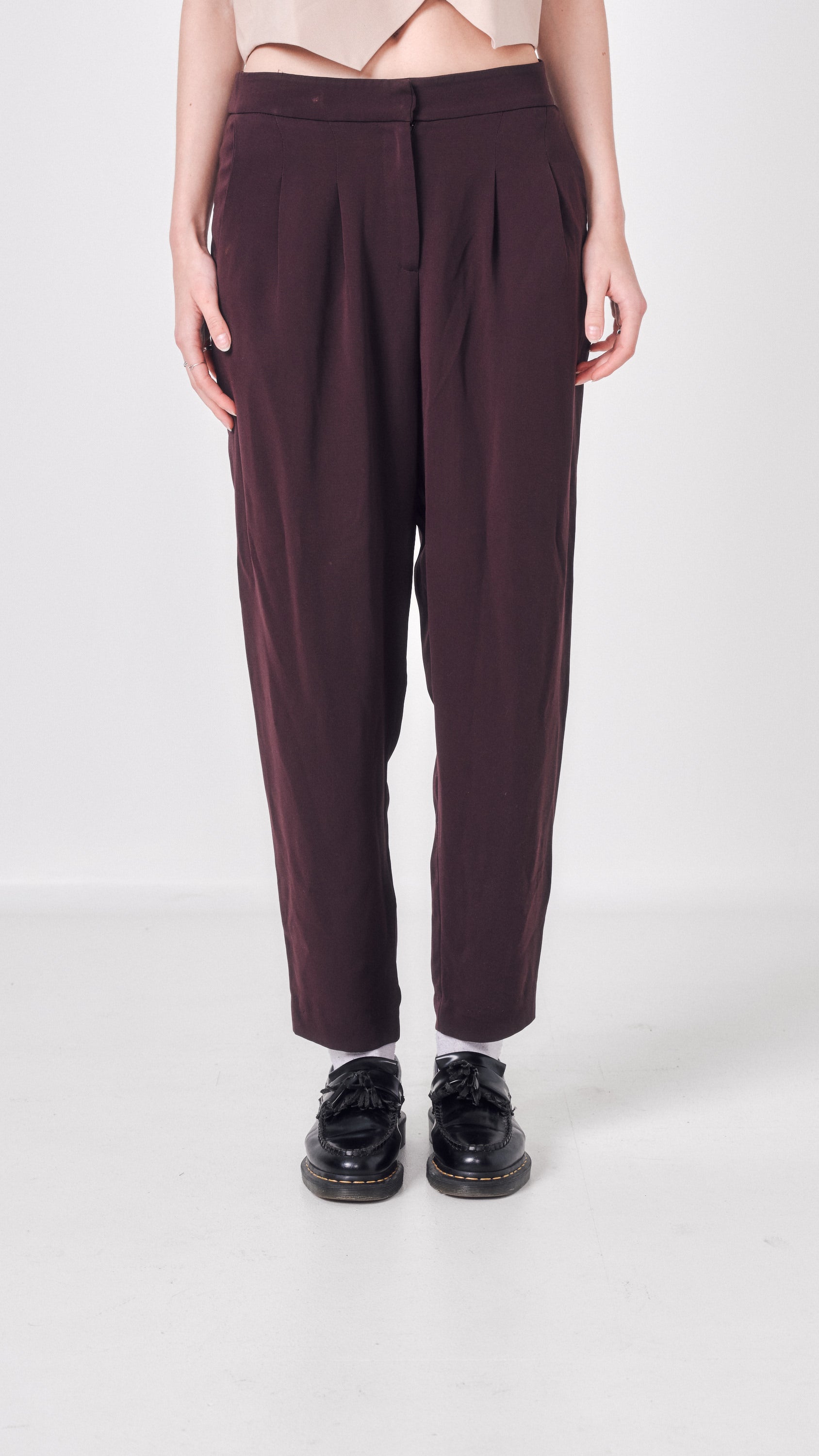 Juliette Hogan chcolate straight cut pants