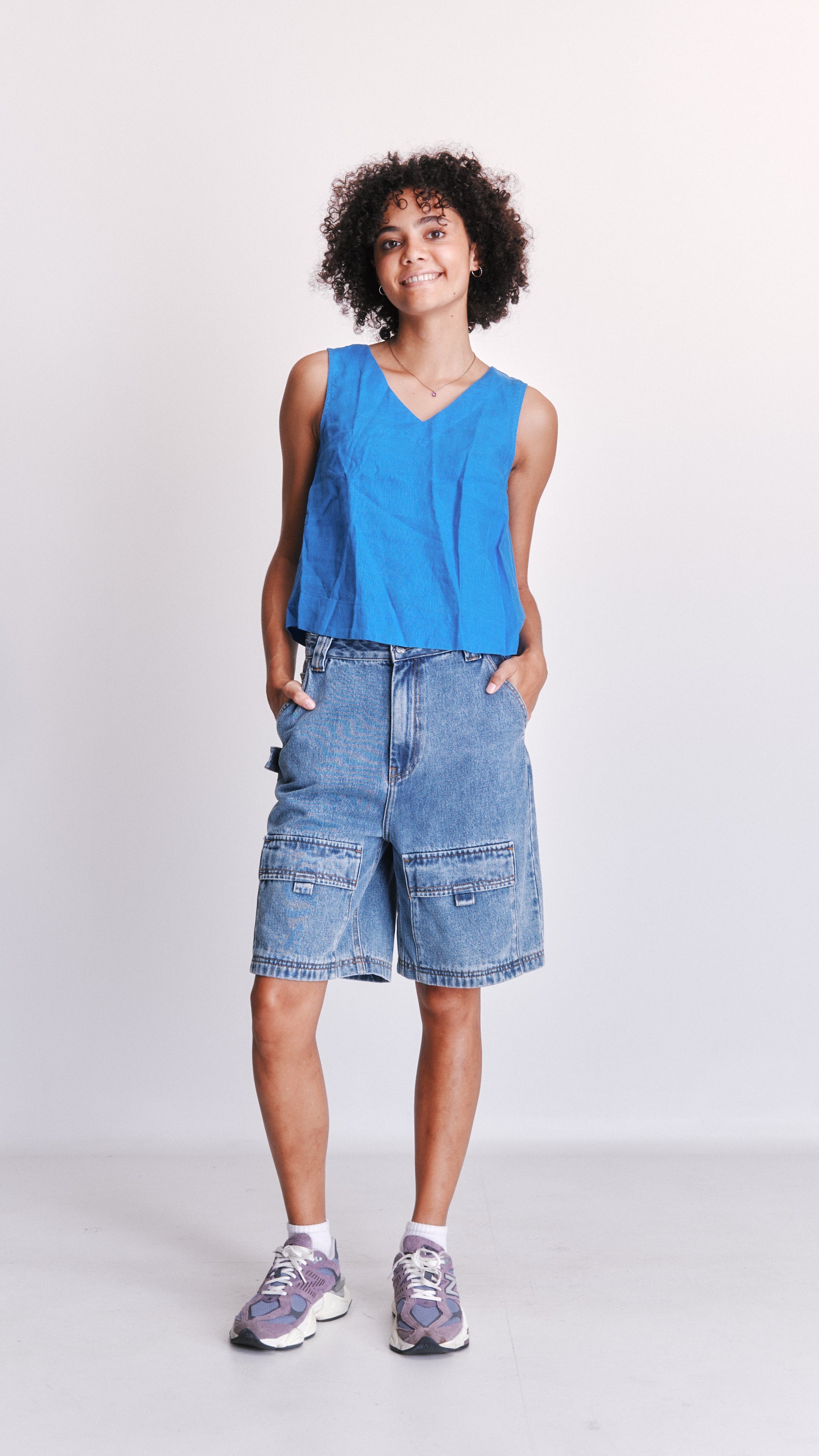 Glassons mid length denim shorts