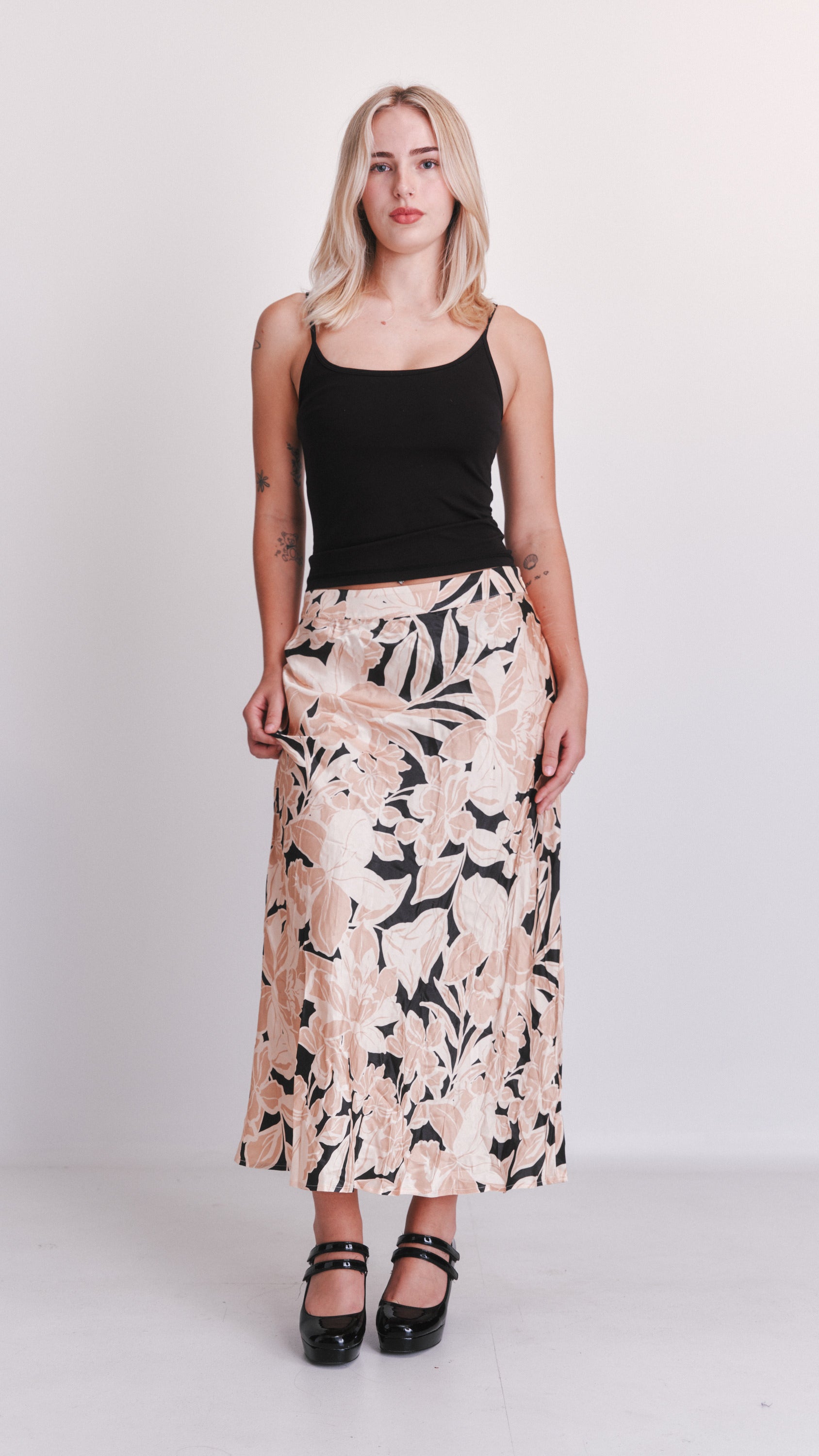 Aere Ophelia print skirt