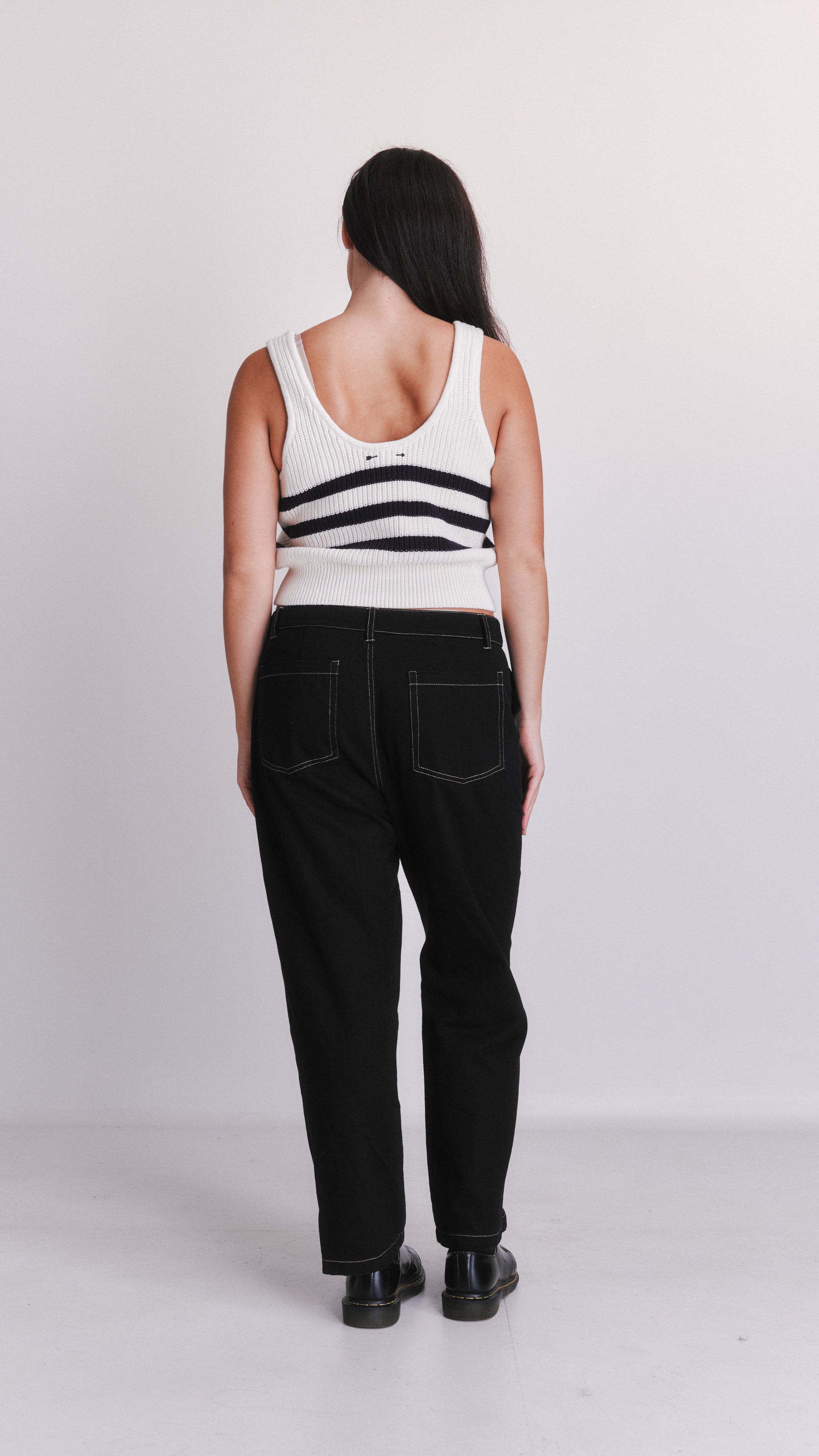 Caroline Stills contrast stitch jeans