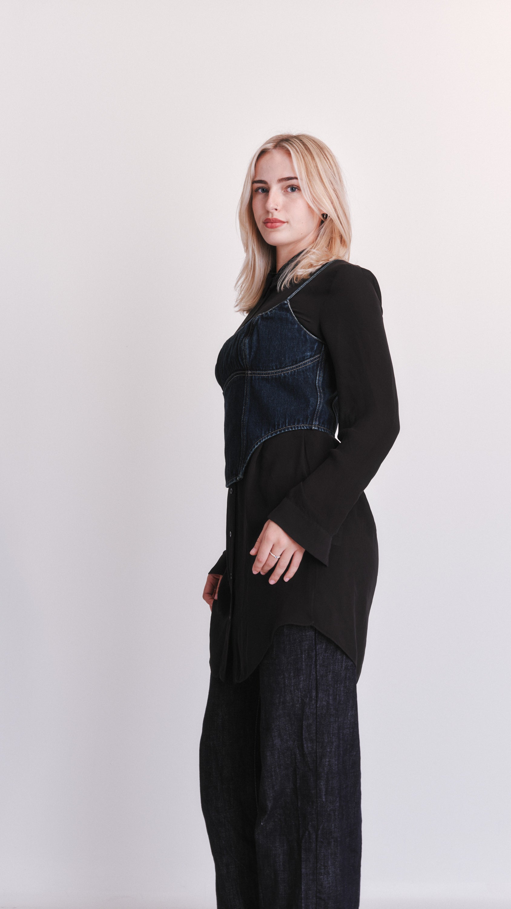 Glassons denim crop top