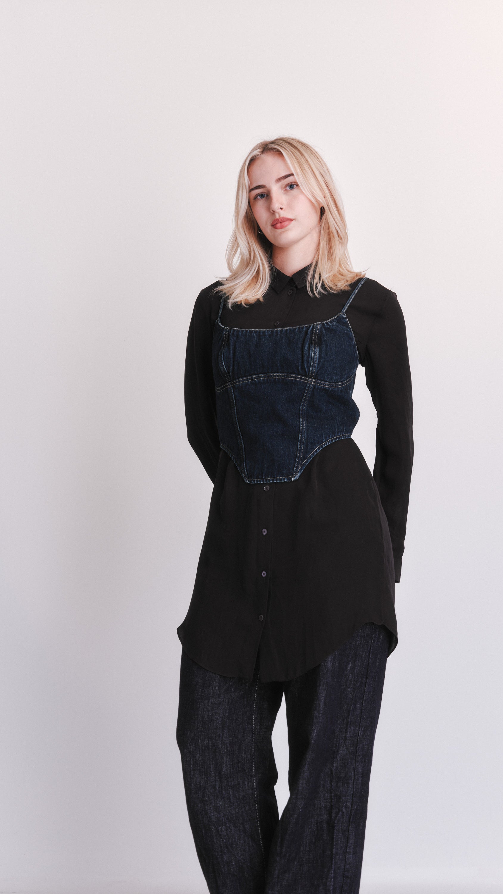 Glassons denim crop top