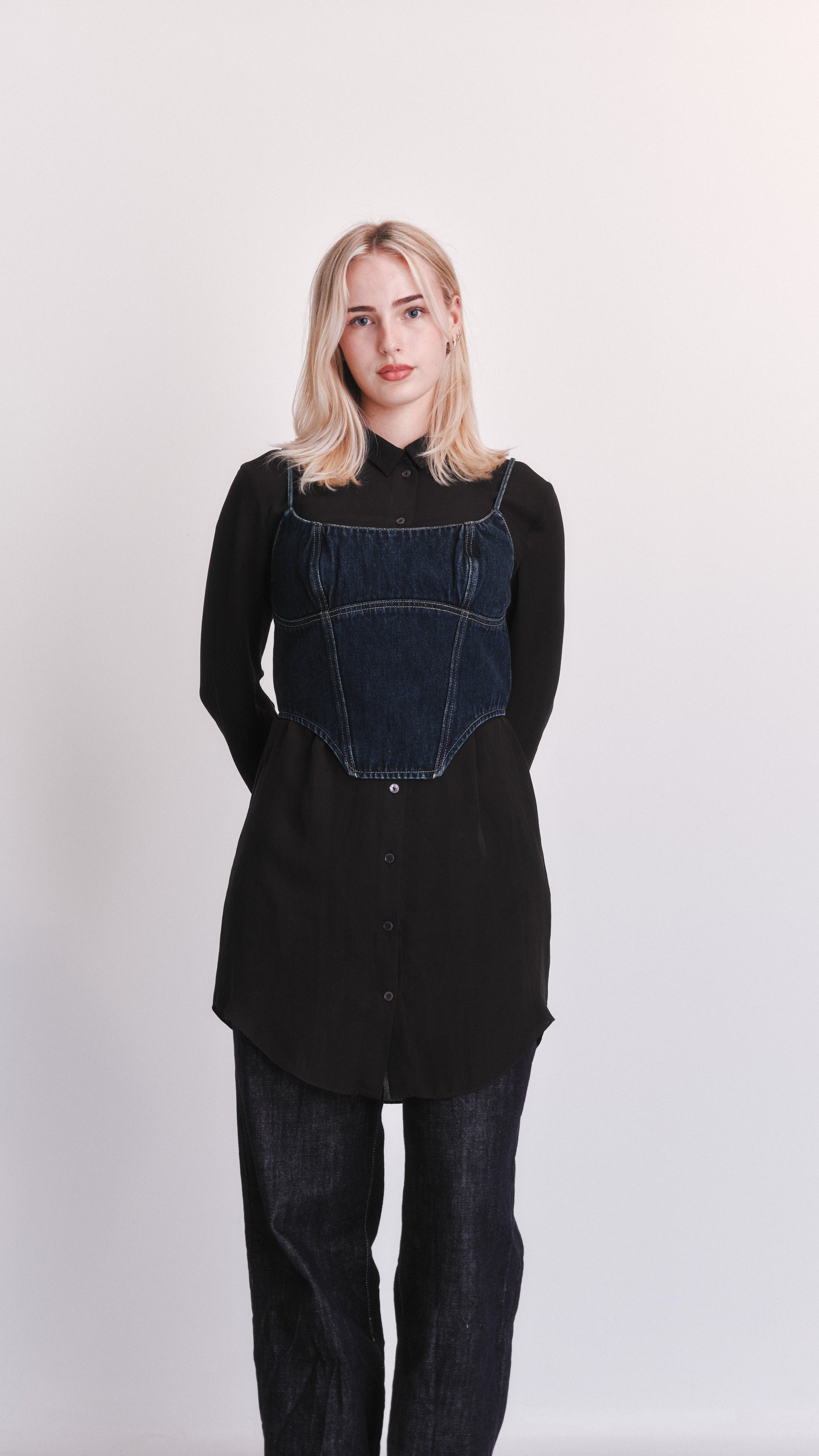 Glassons denim crop top