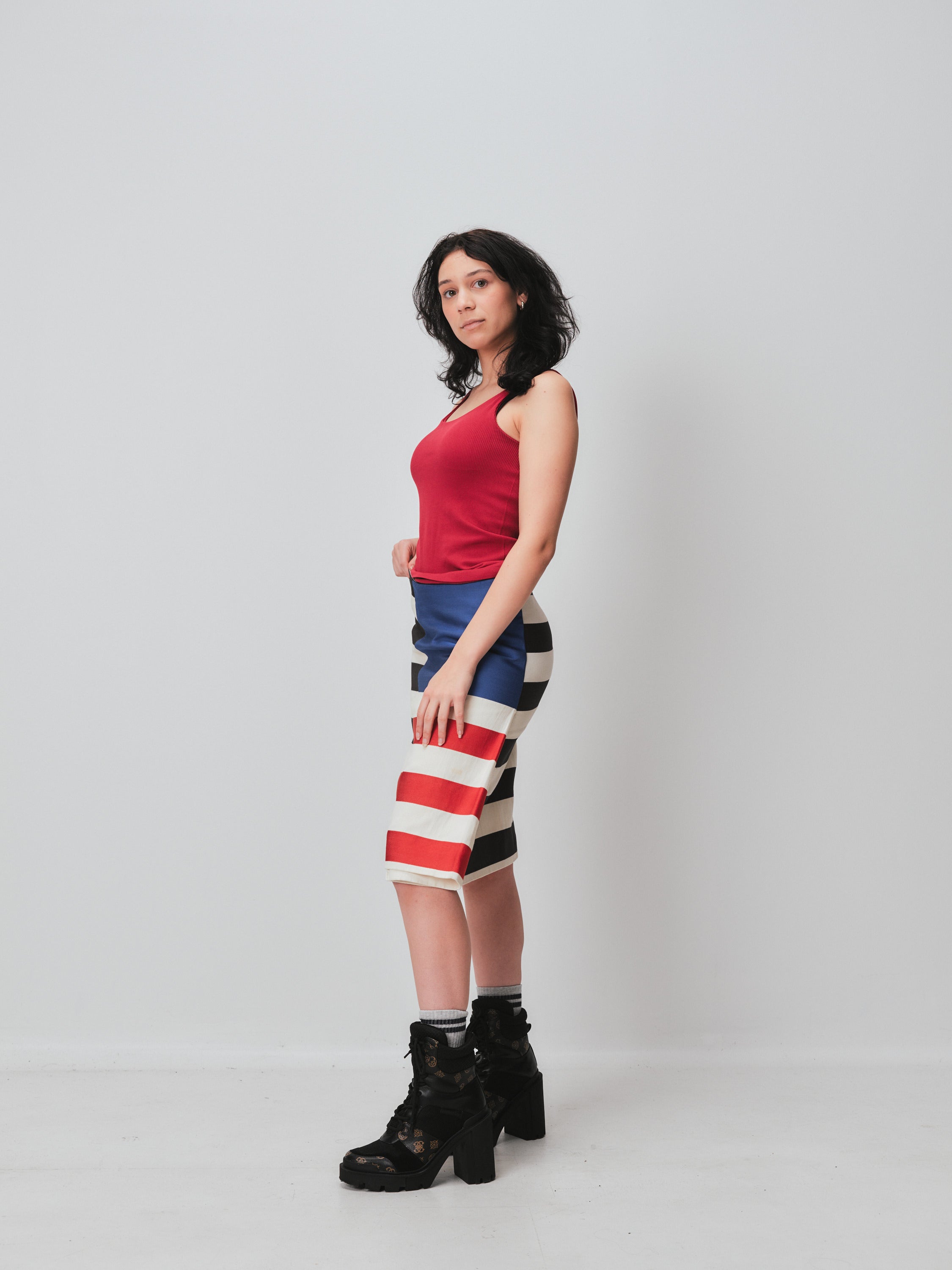 Acne Studios colour block skirt