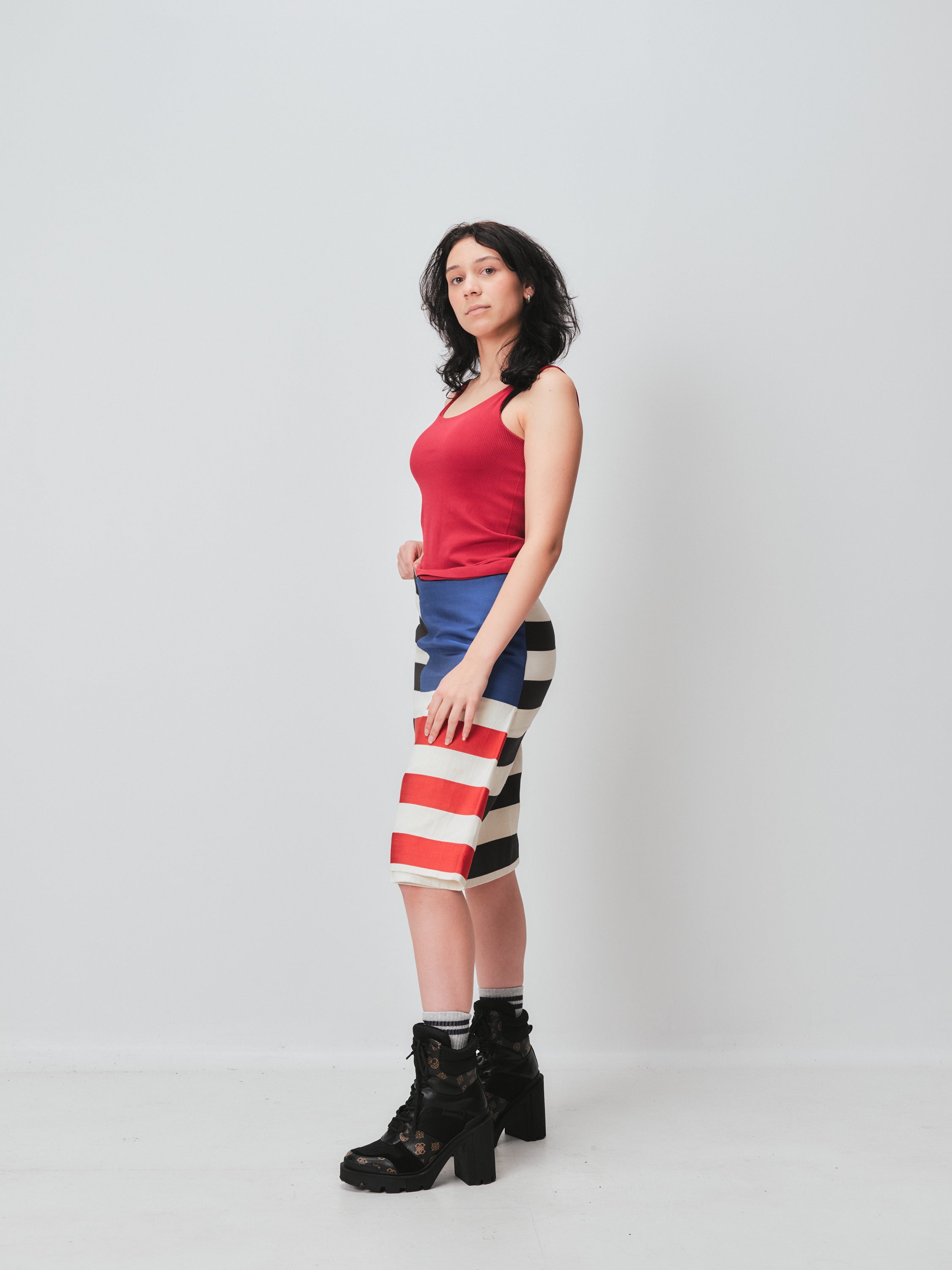 Acne Studios colour block skirt