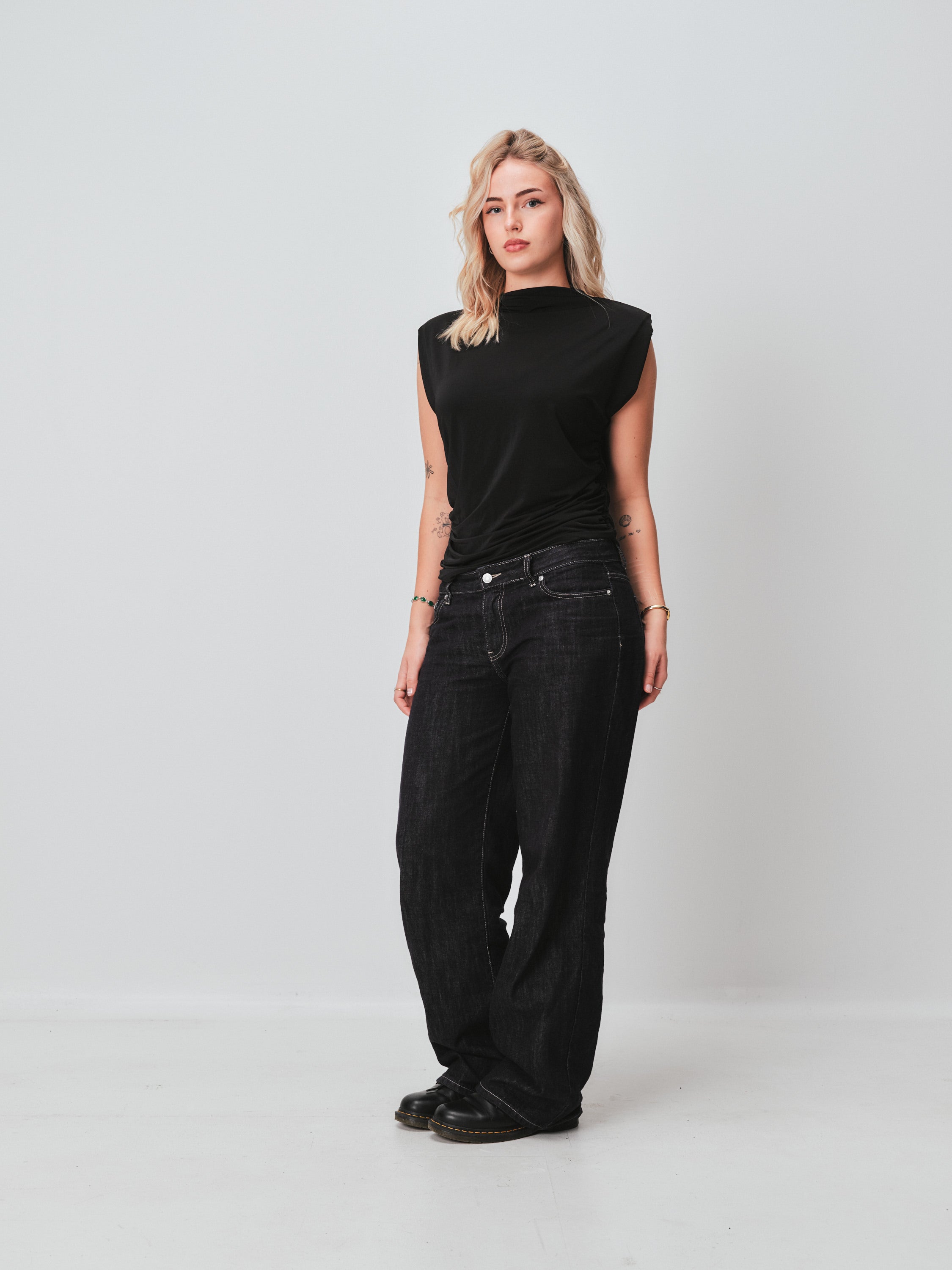 H&M rouched gather top