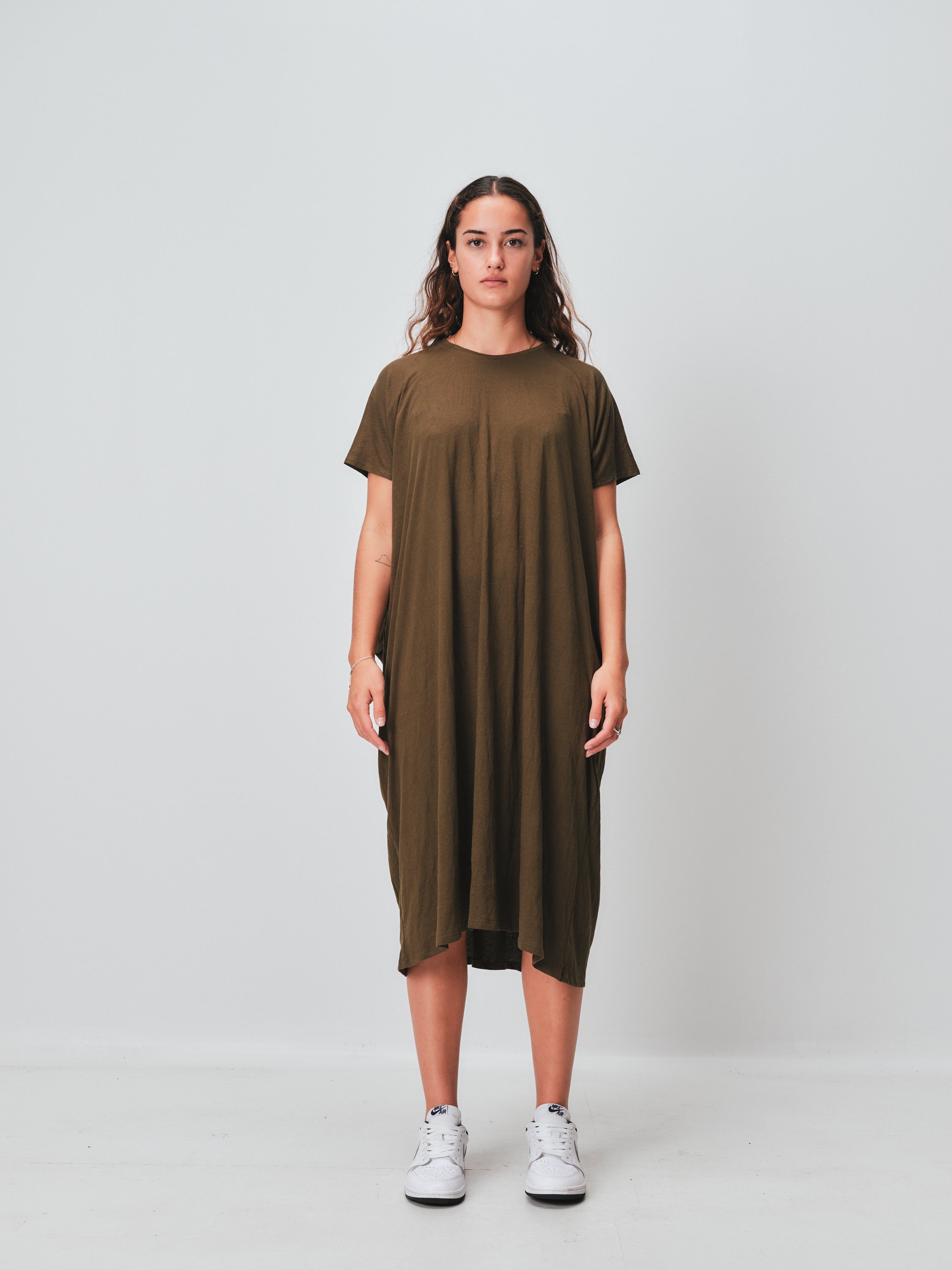 Kowtow building block khaki dress
