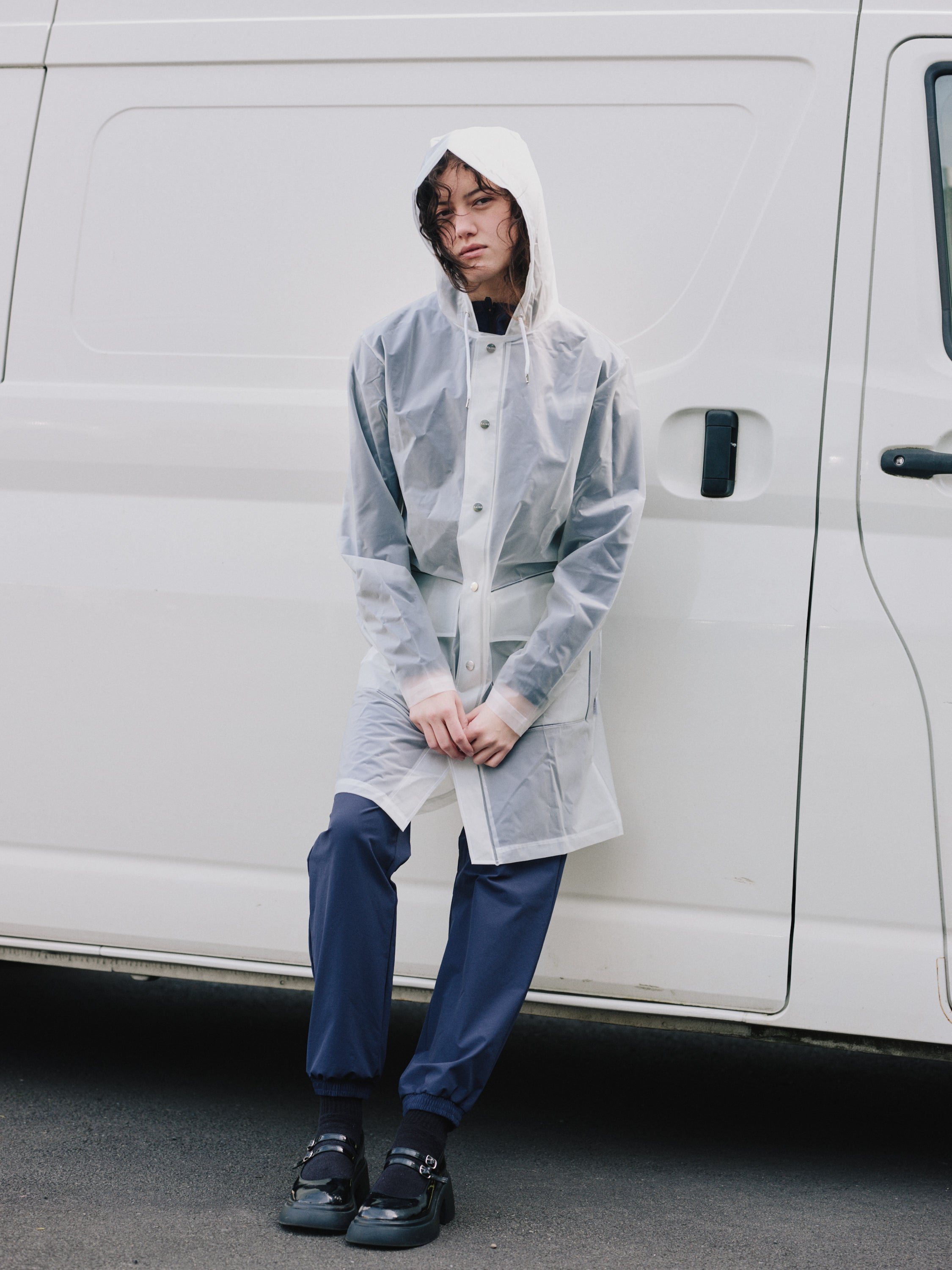 RAINS transparent rain jacket