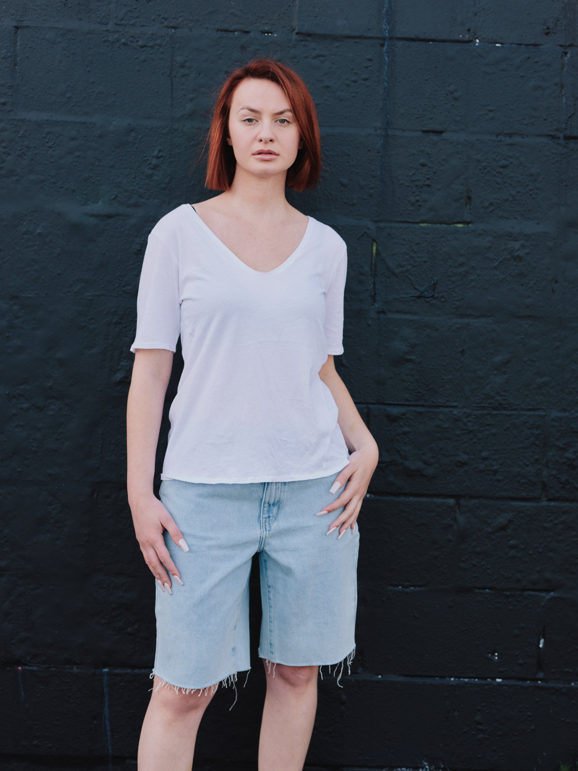 Glassons long line denim shorts