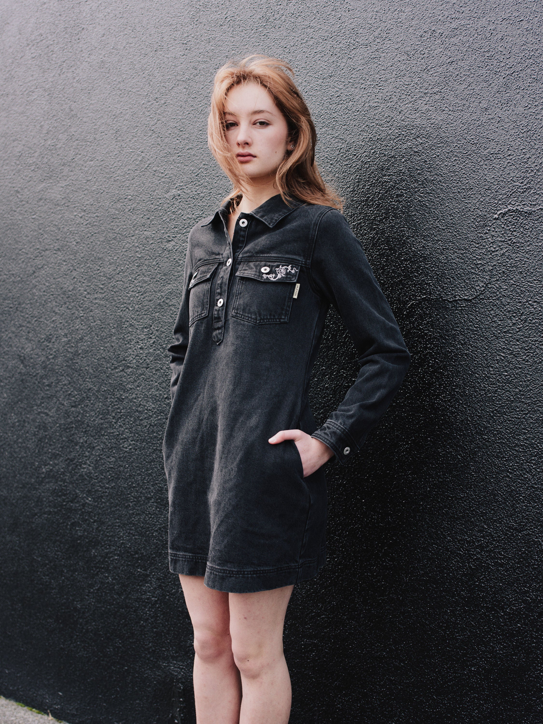 Huffer denim dress