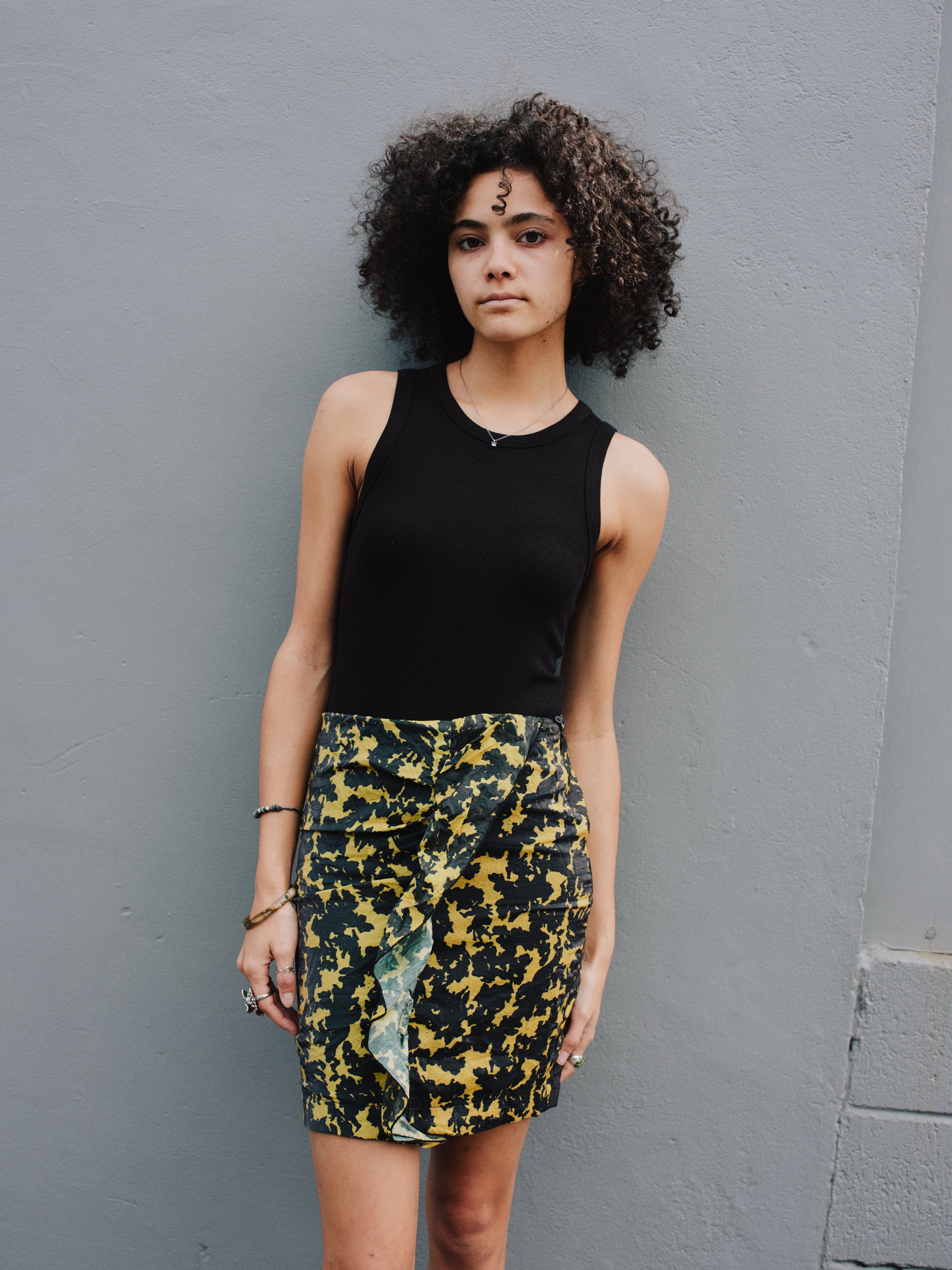 Superette ruffle mini skirt