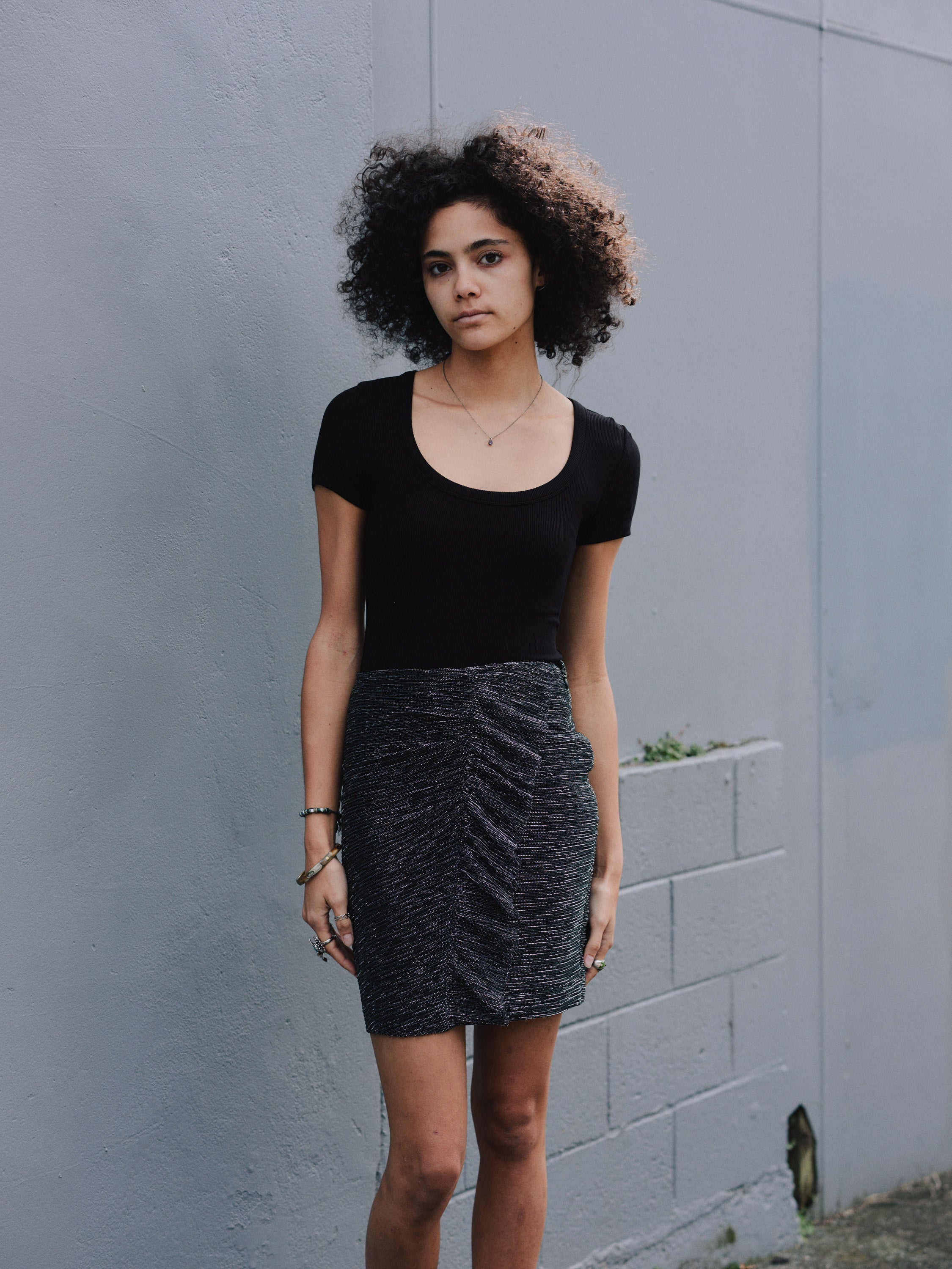 Superette ruffle glitter skirt