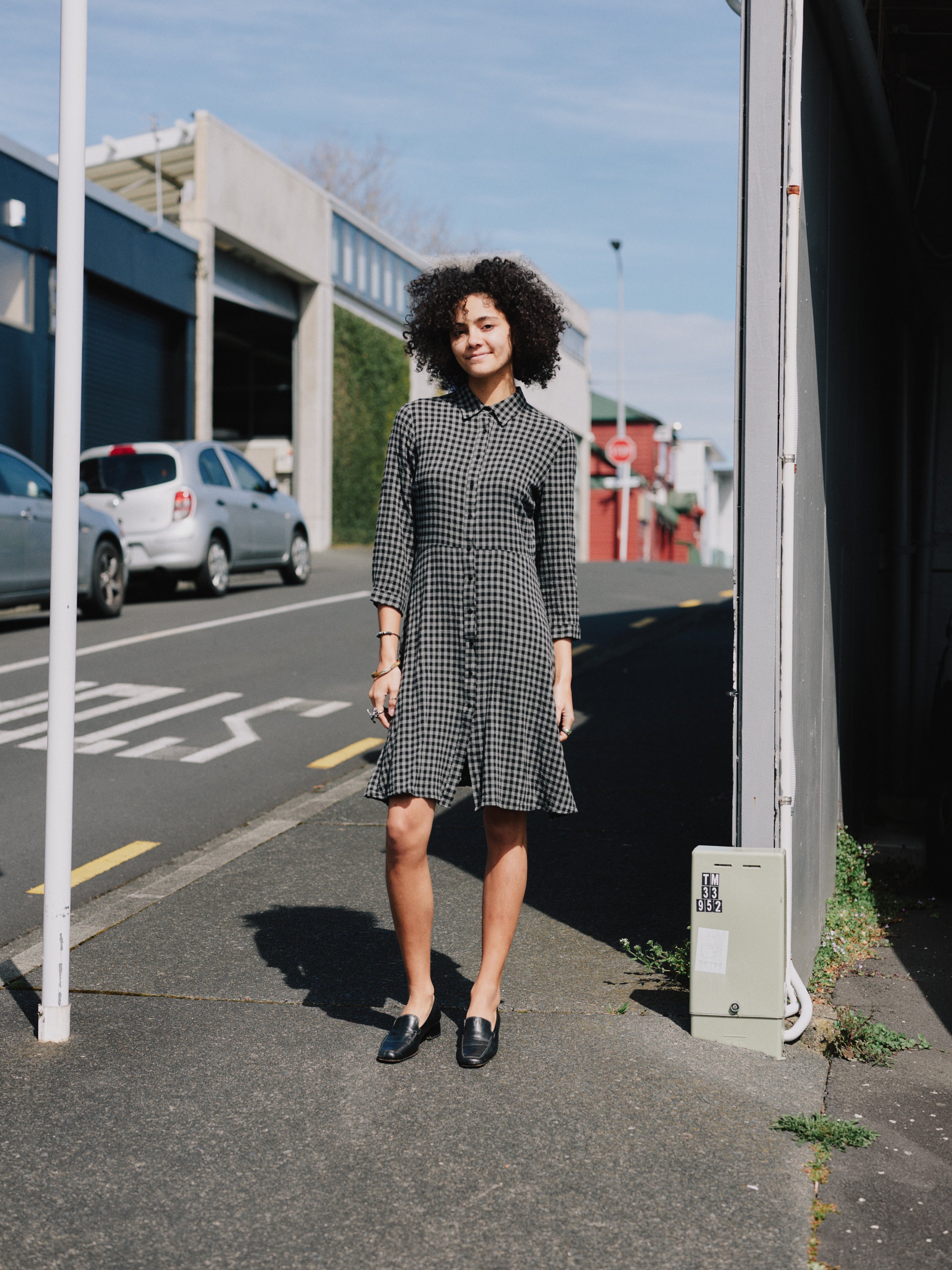 Zara check shirt dress