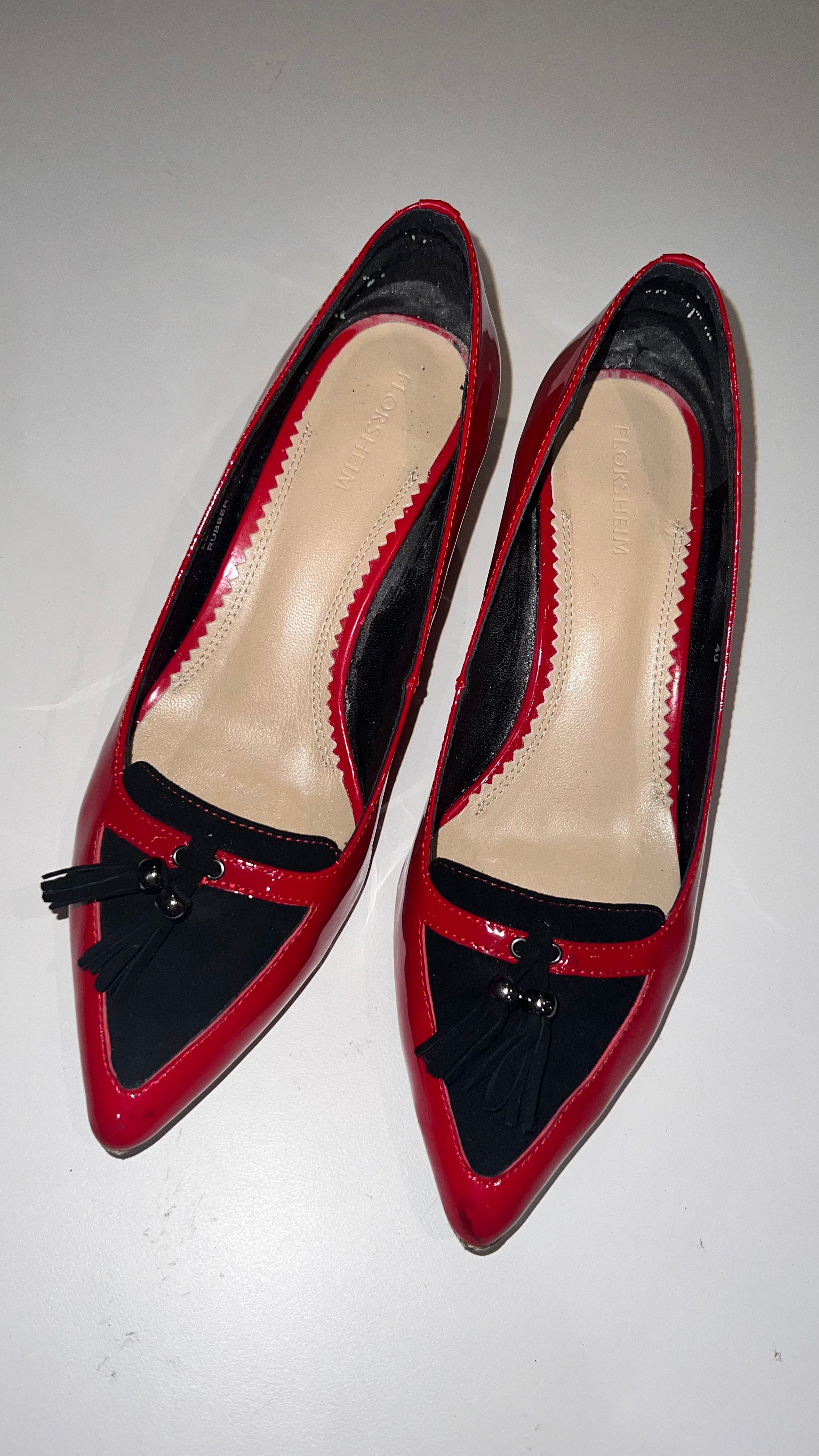 Florsheim red patient heels