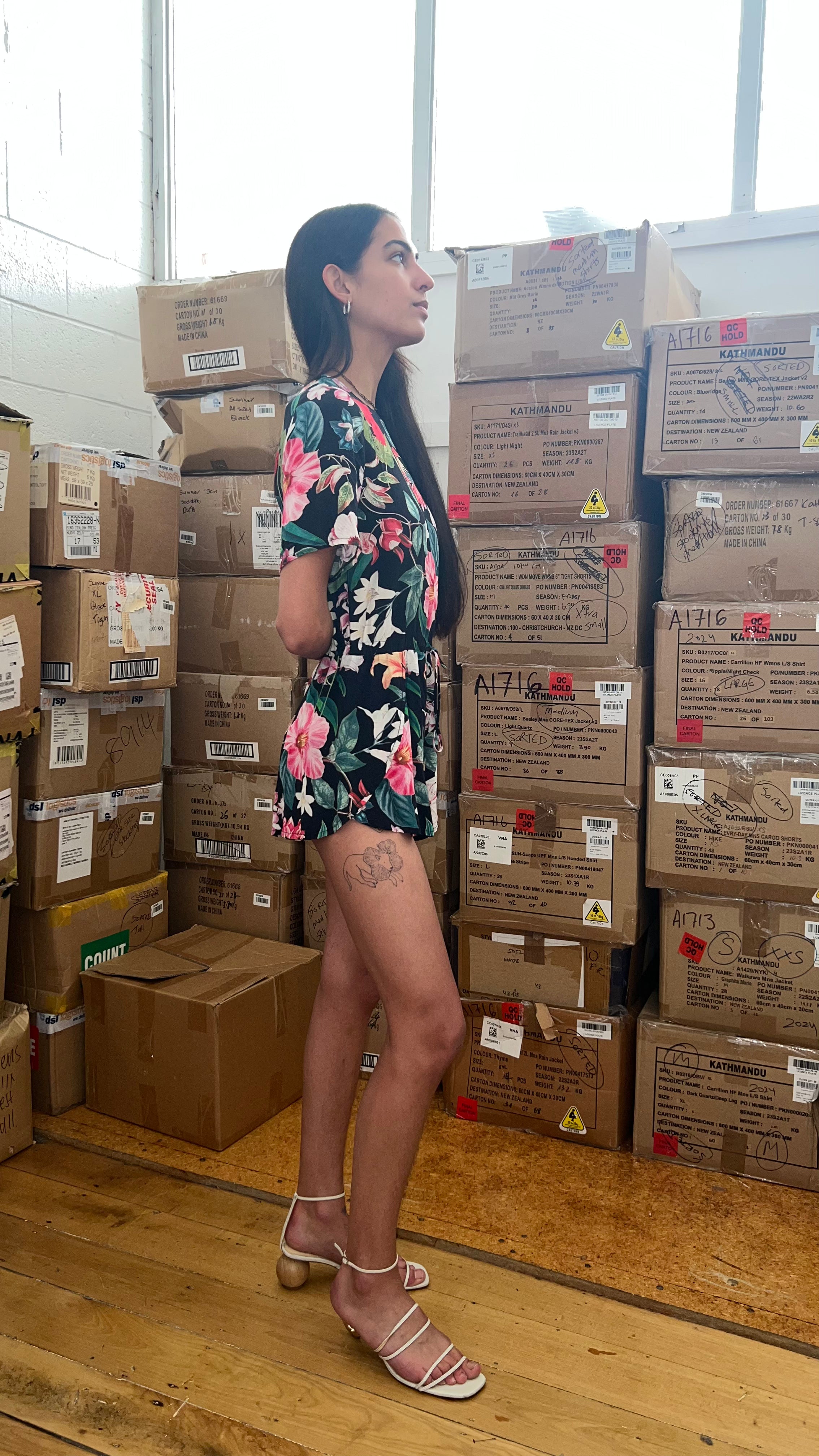 Ruby floral playsuit