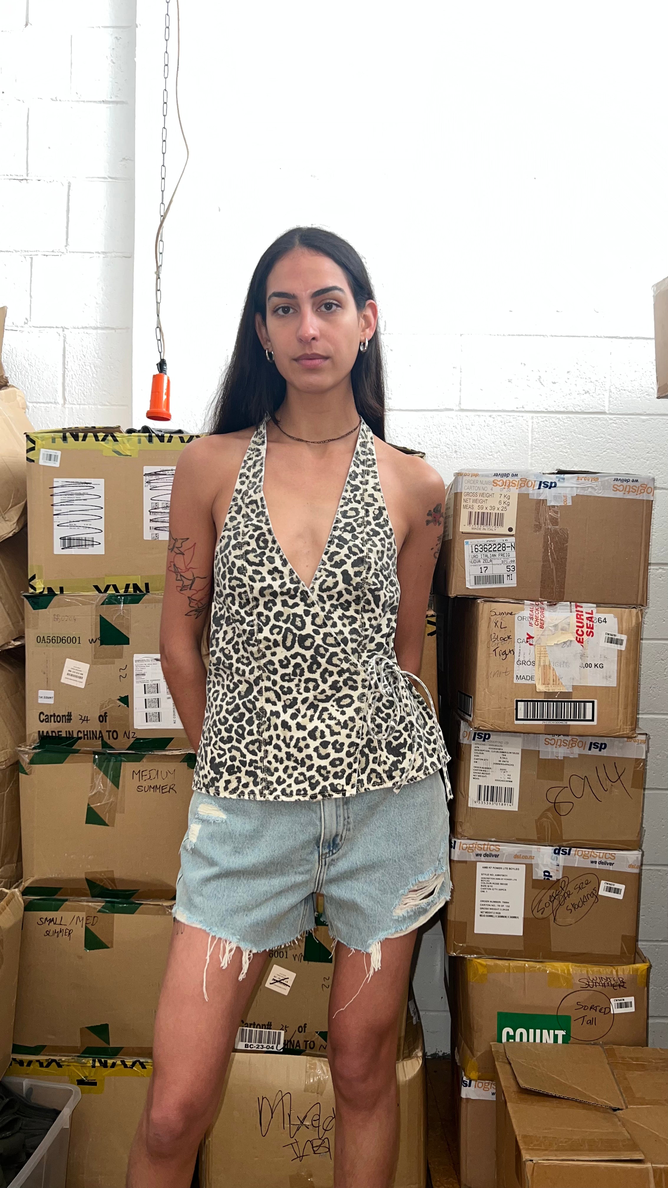 Glassons raw hem denim shorts