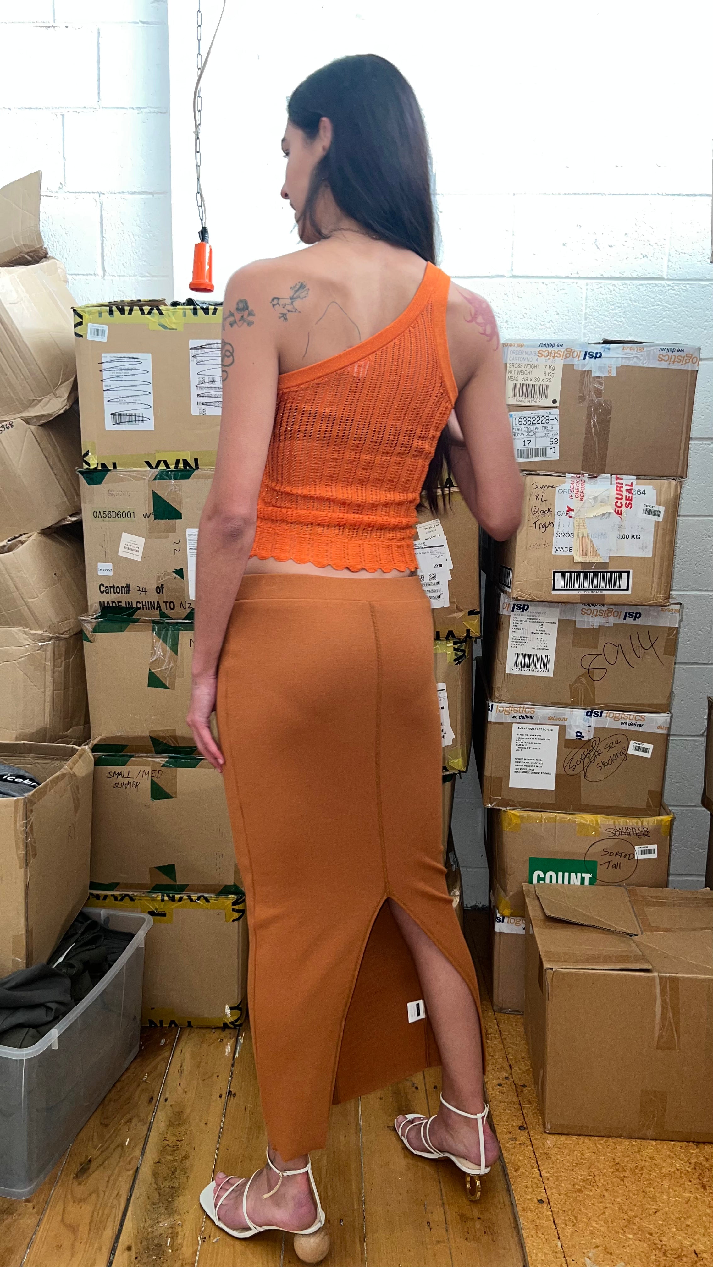 Nyne ribbed mini skirt