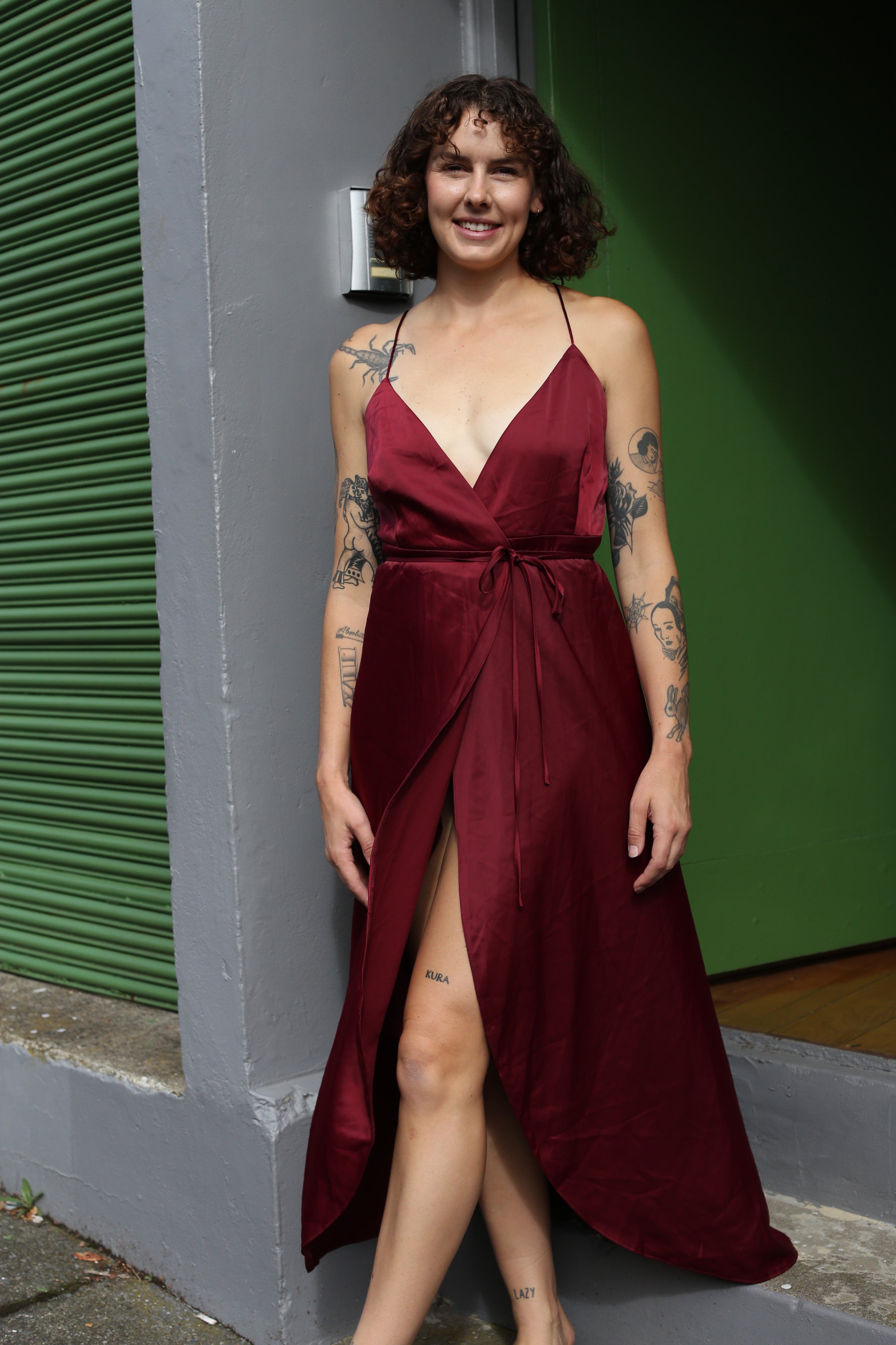 Showpo wine wrap dress