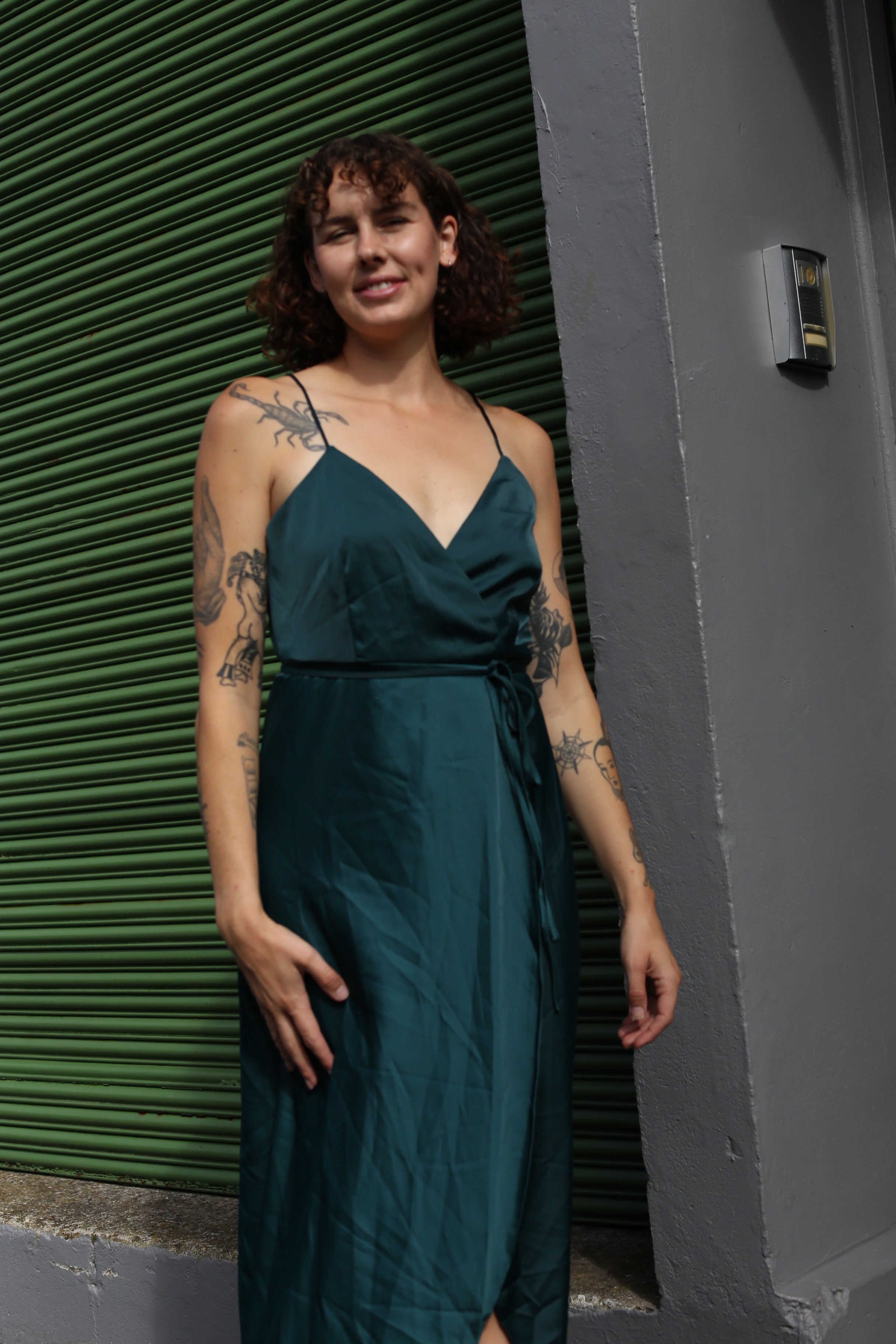 Showpo emerald wrap dress