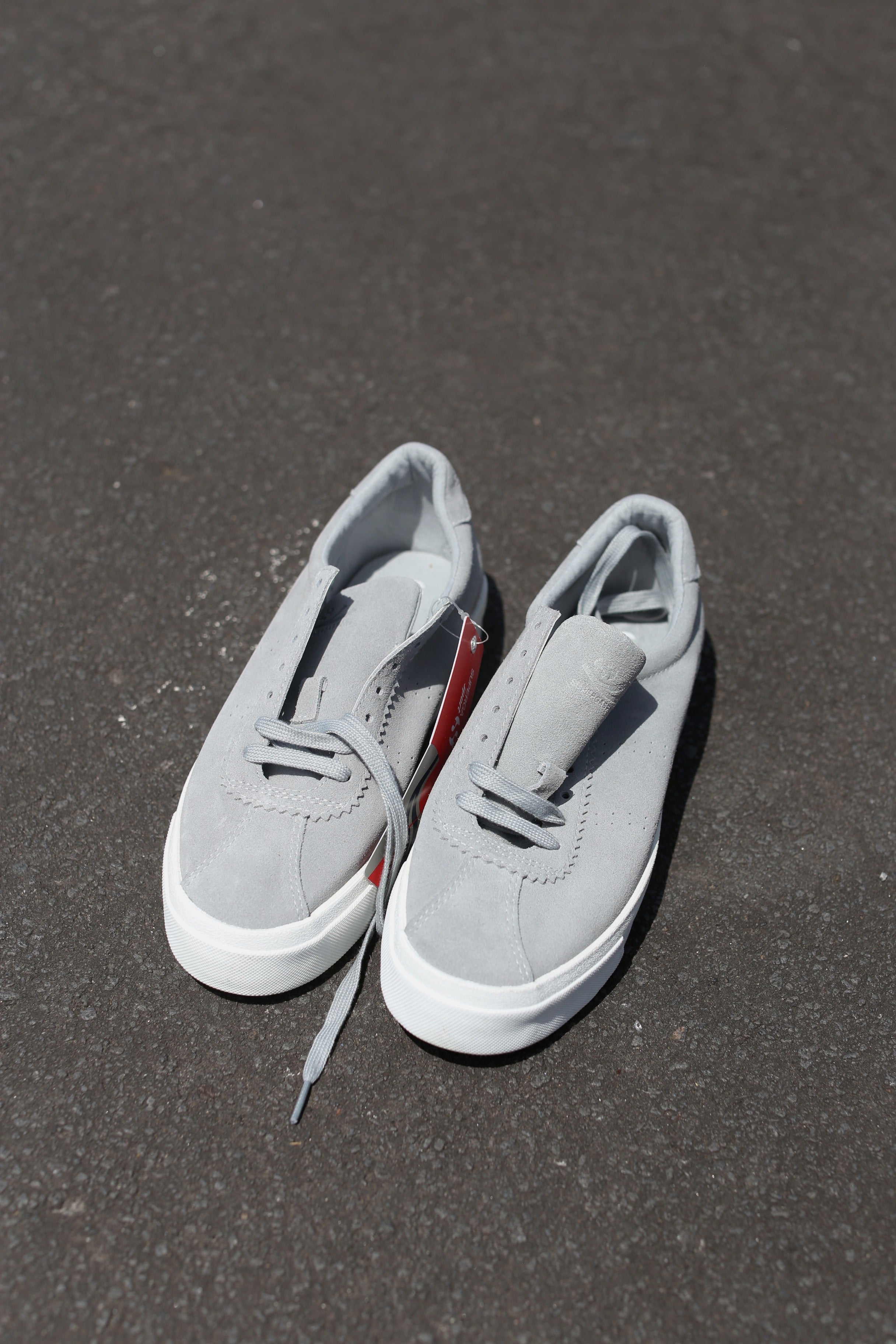 Superga grey suede trainers