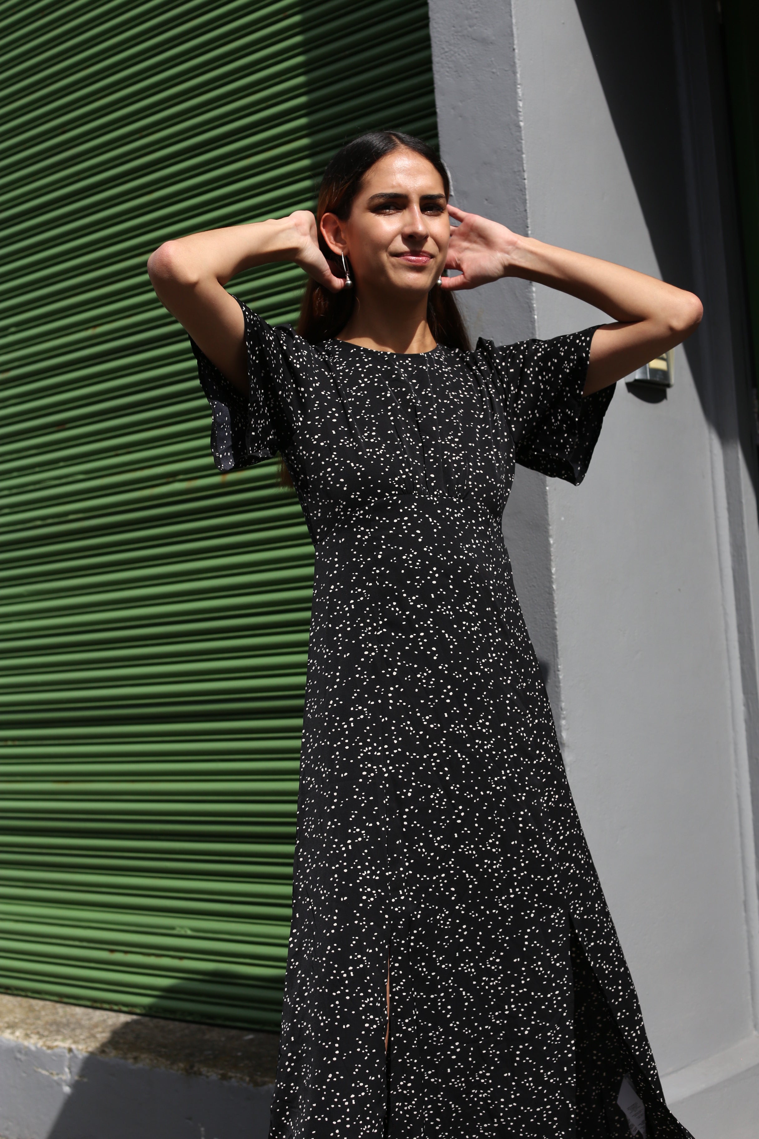 Miss Guided polka dot midi dress