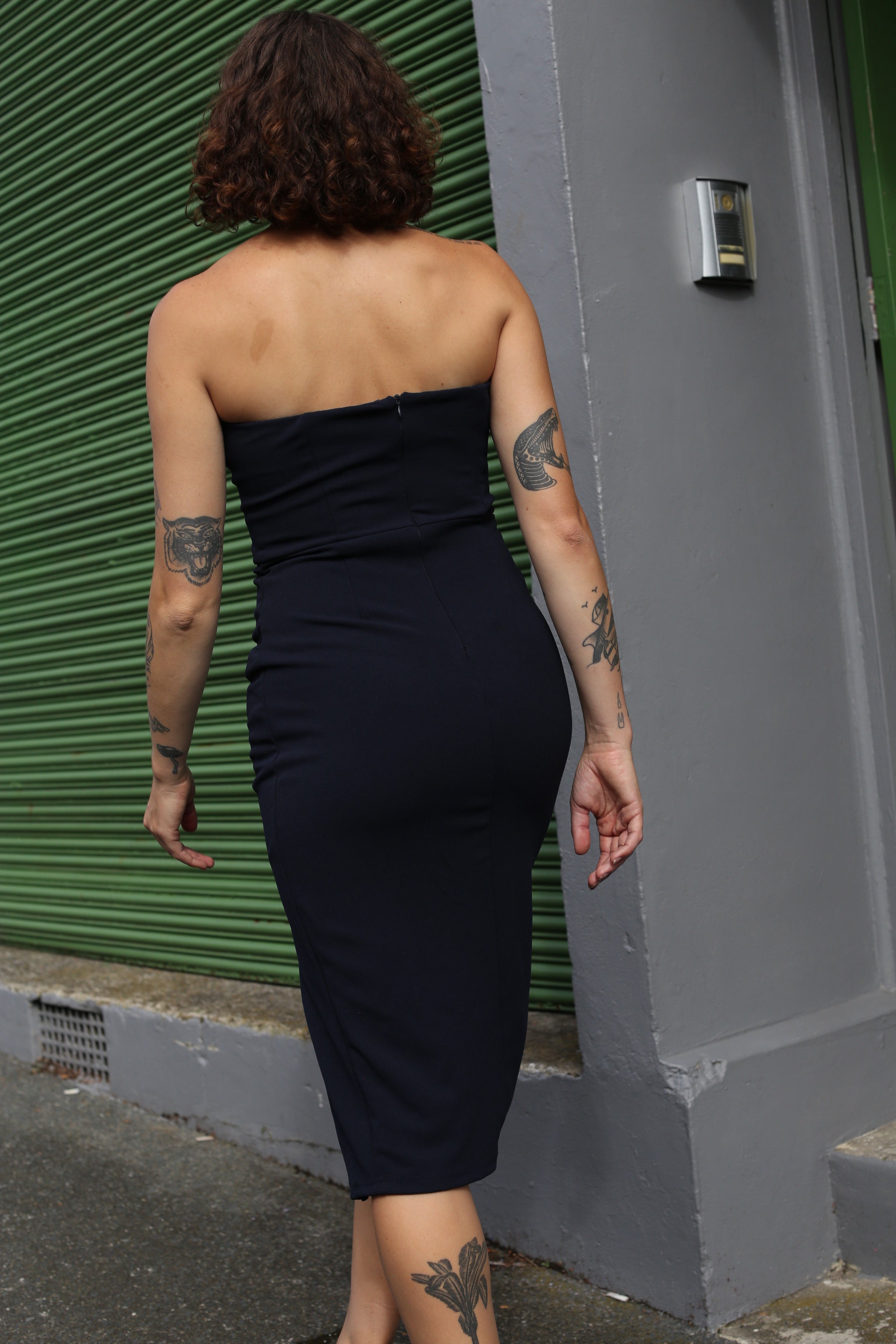 Showpo navy bodycon dress