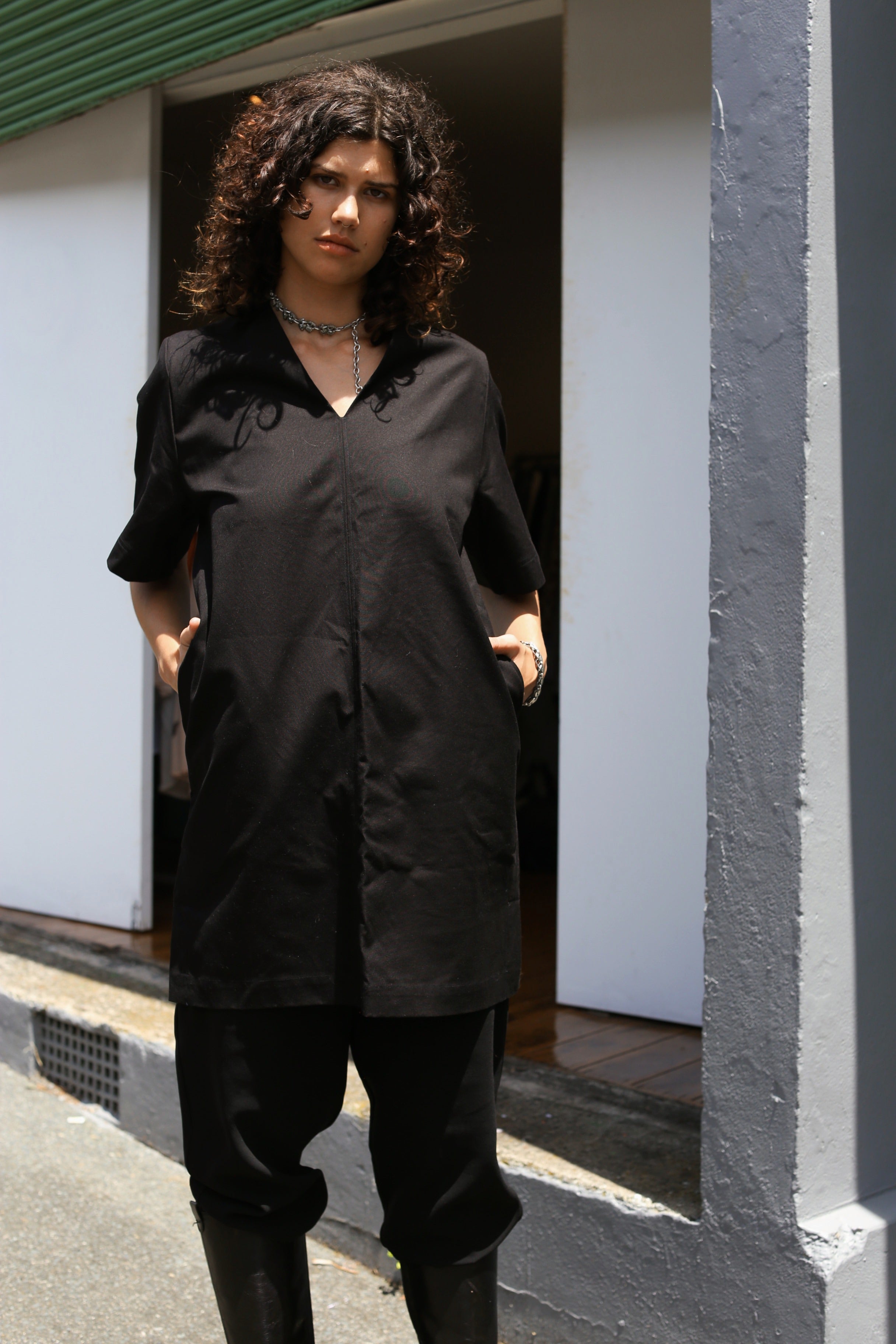 Kowtow v neck dress