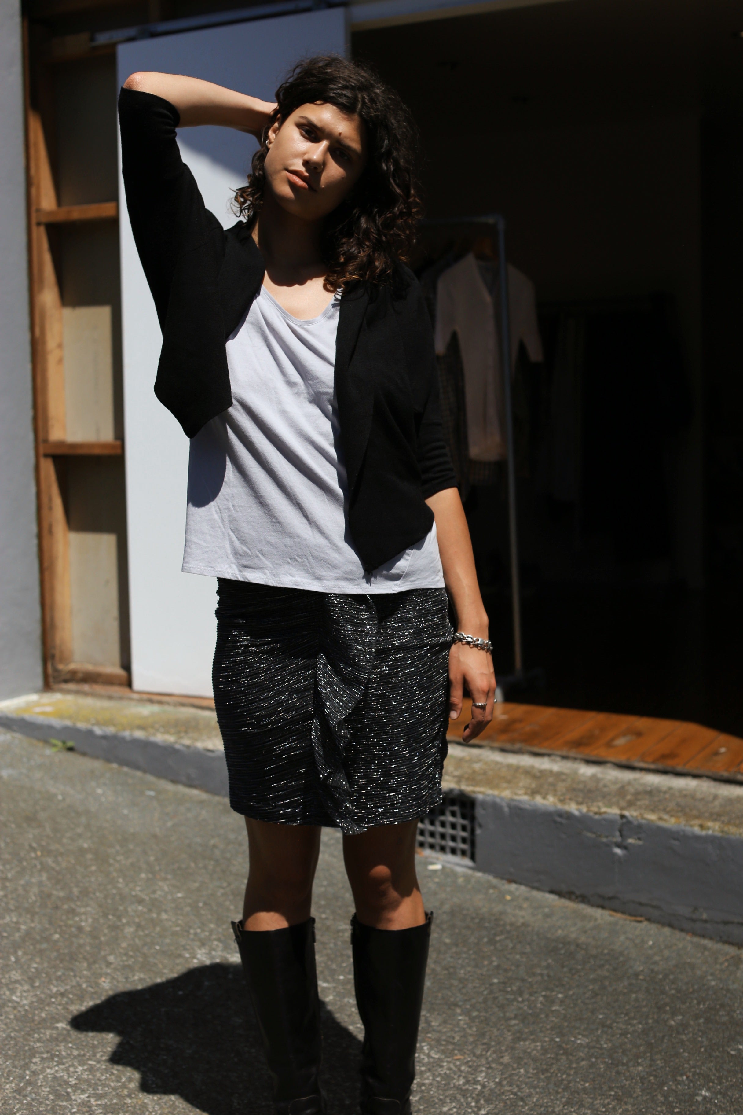 Superette ruffle glitter skirt