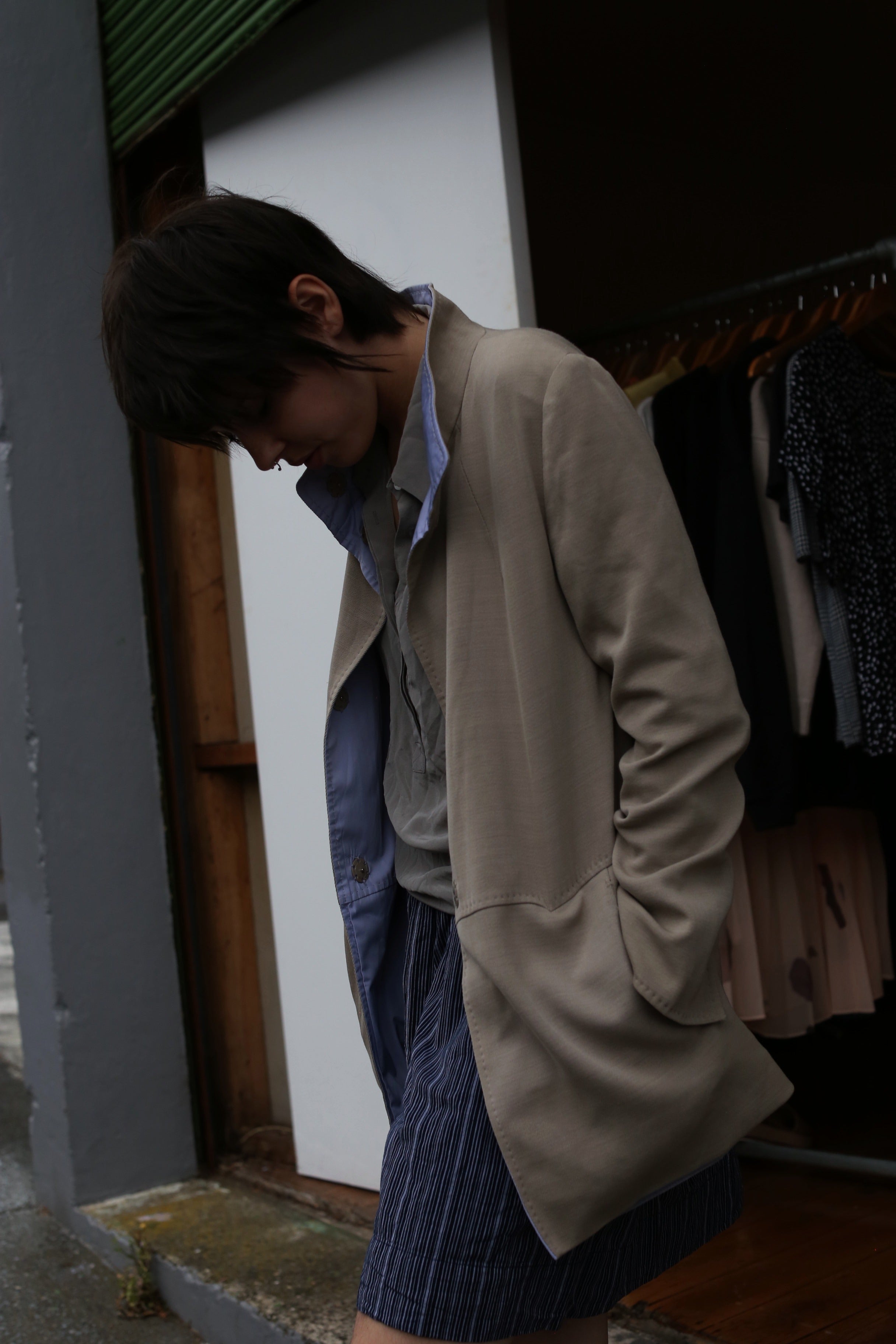 Reversible Italian Linen coat jacket